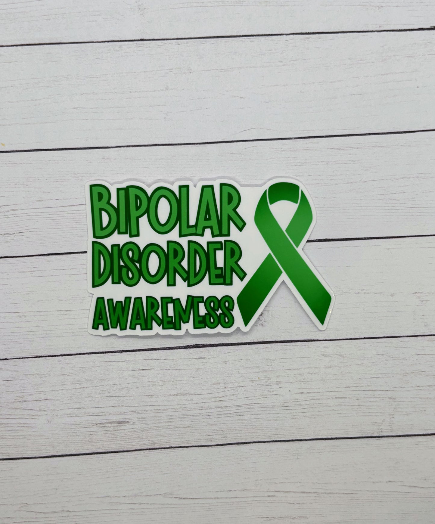 Bipolar Disorder Awareness with Ribbon Sticker