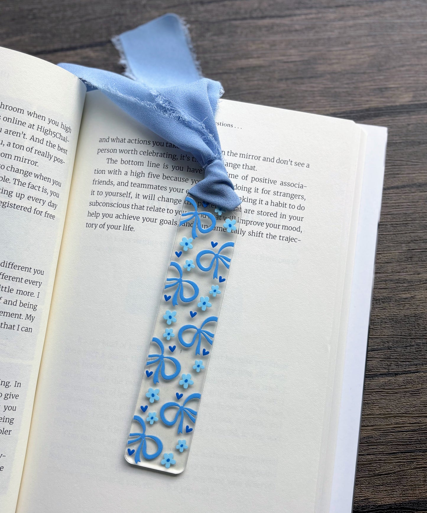 Blue Bows Bookmark