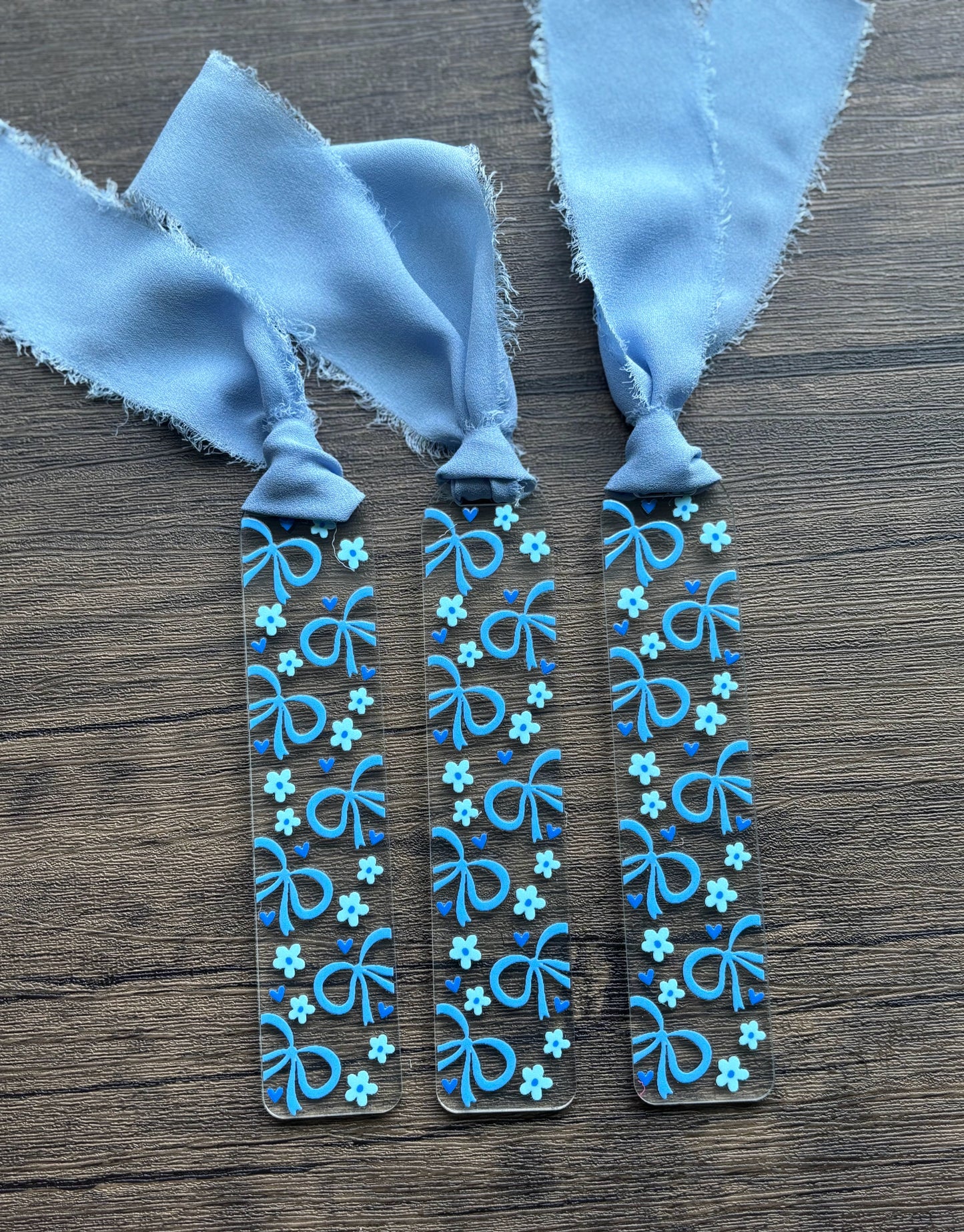 Blue Bows Bookmark