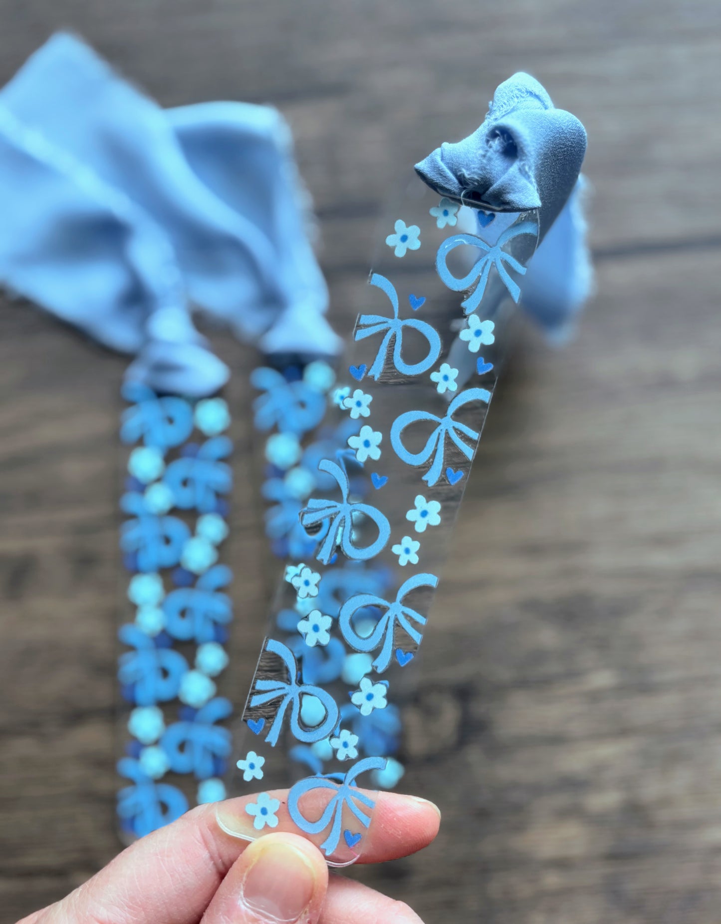 Blue Bows Bookmark