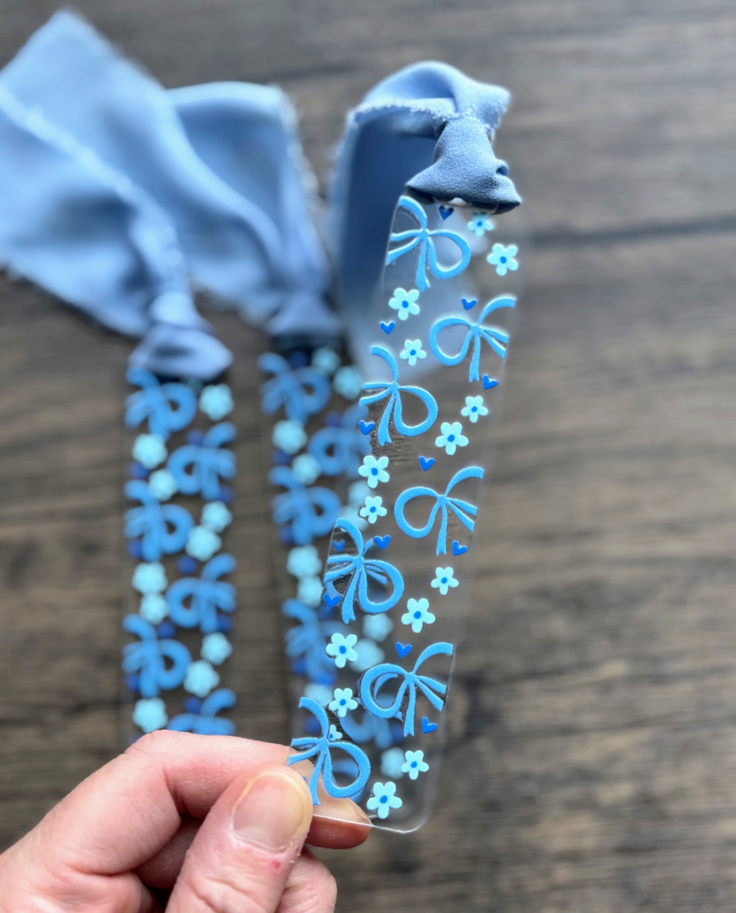 Blue Bows Bookmark