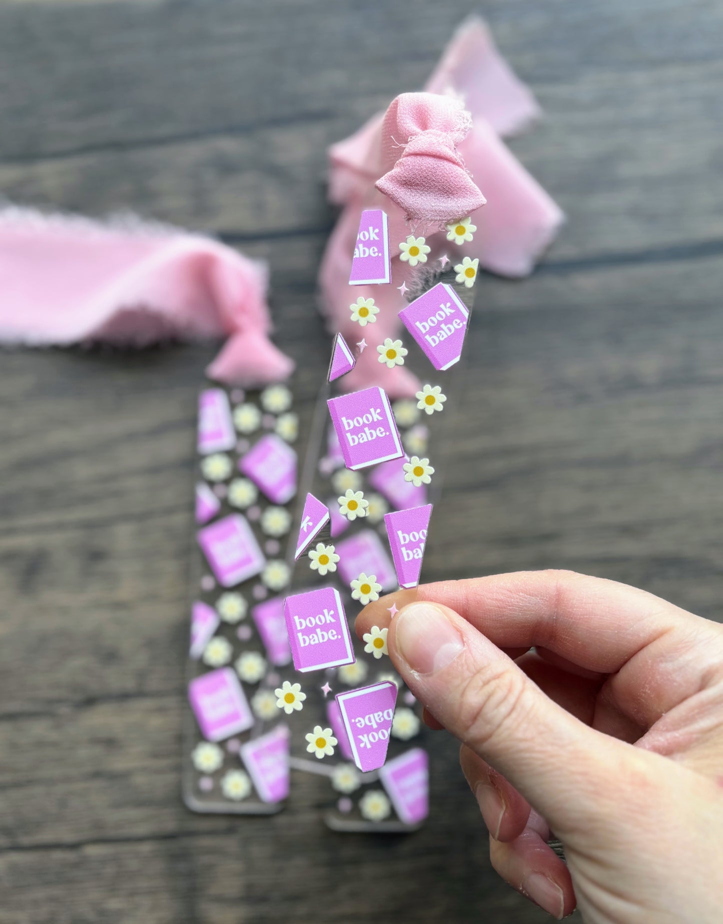 Book Babe with Daisies Bookmark