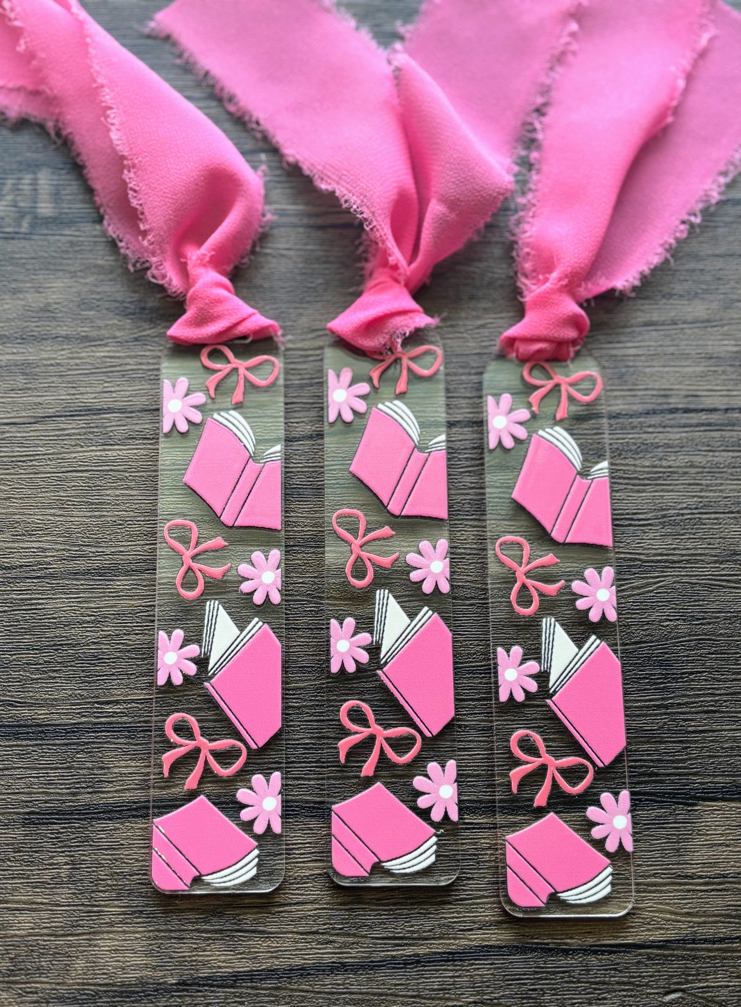 Books & Pink Bows Bookmark