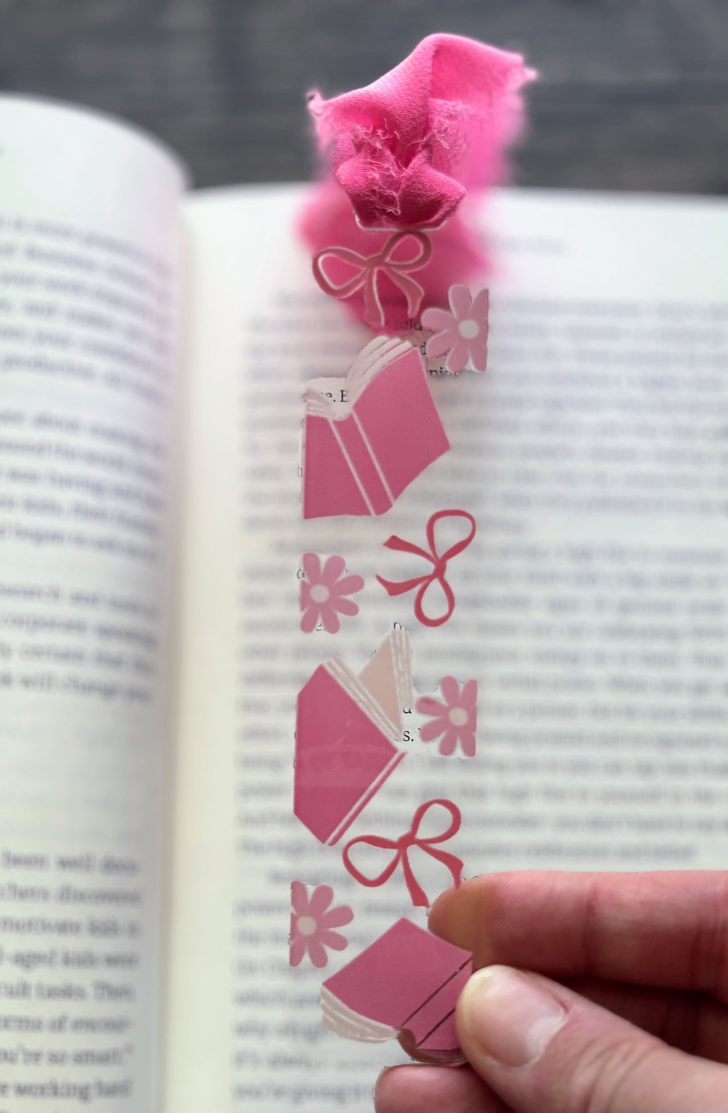 Books & Pink Bows Bookmark