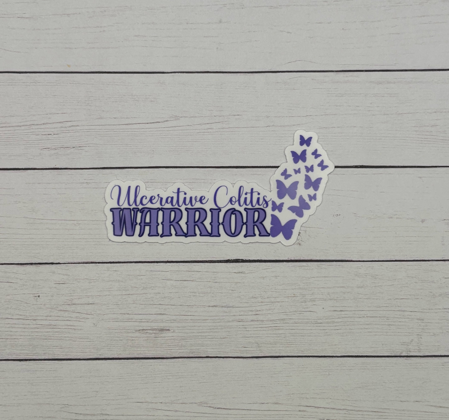 Ulcerative Colitis Warrior Butterflies Sticker