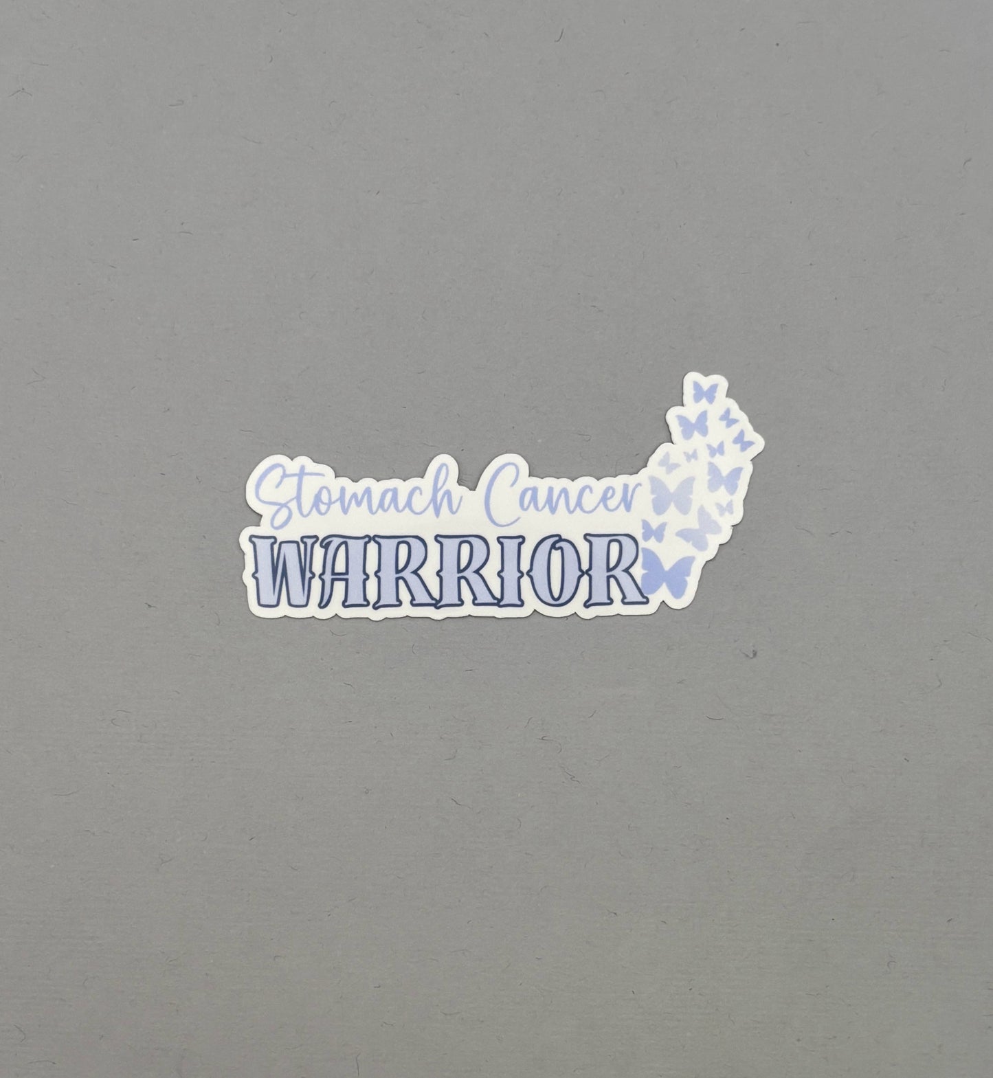 Stomach Cancer Warrior Butterflies Sticker
