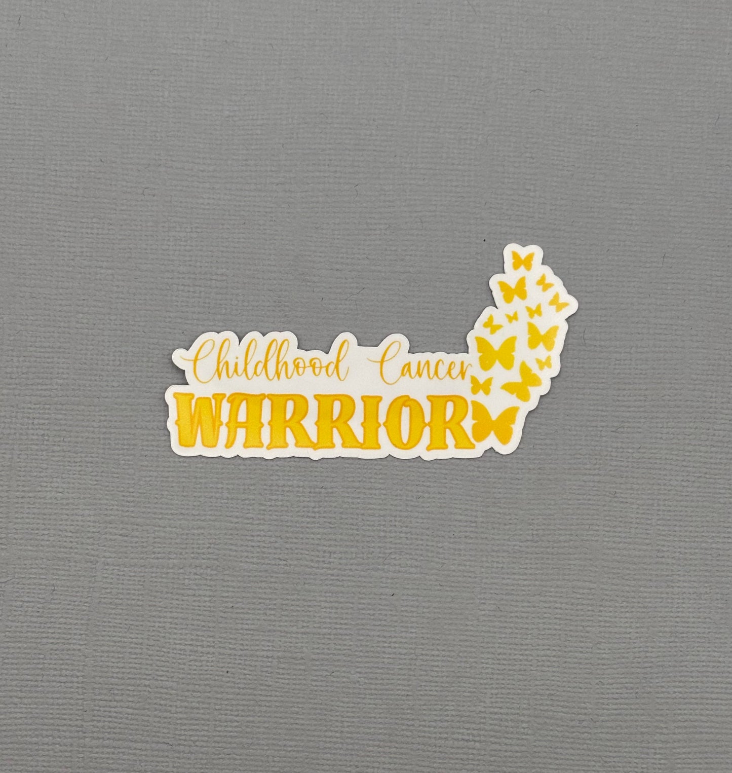 Childhood Cancer Warrior Butterflies Sticker
