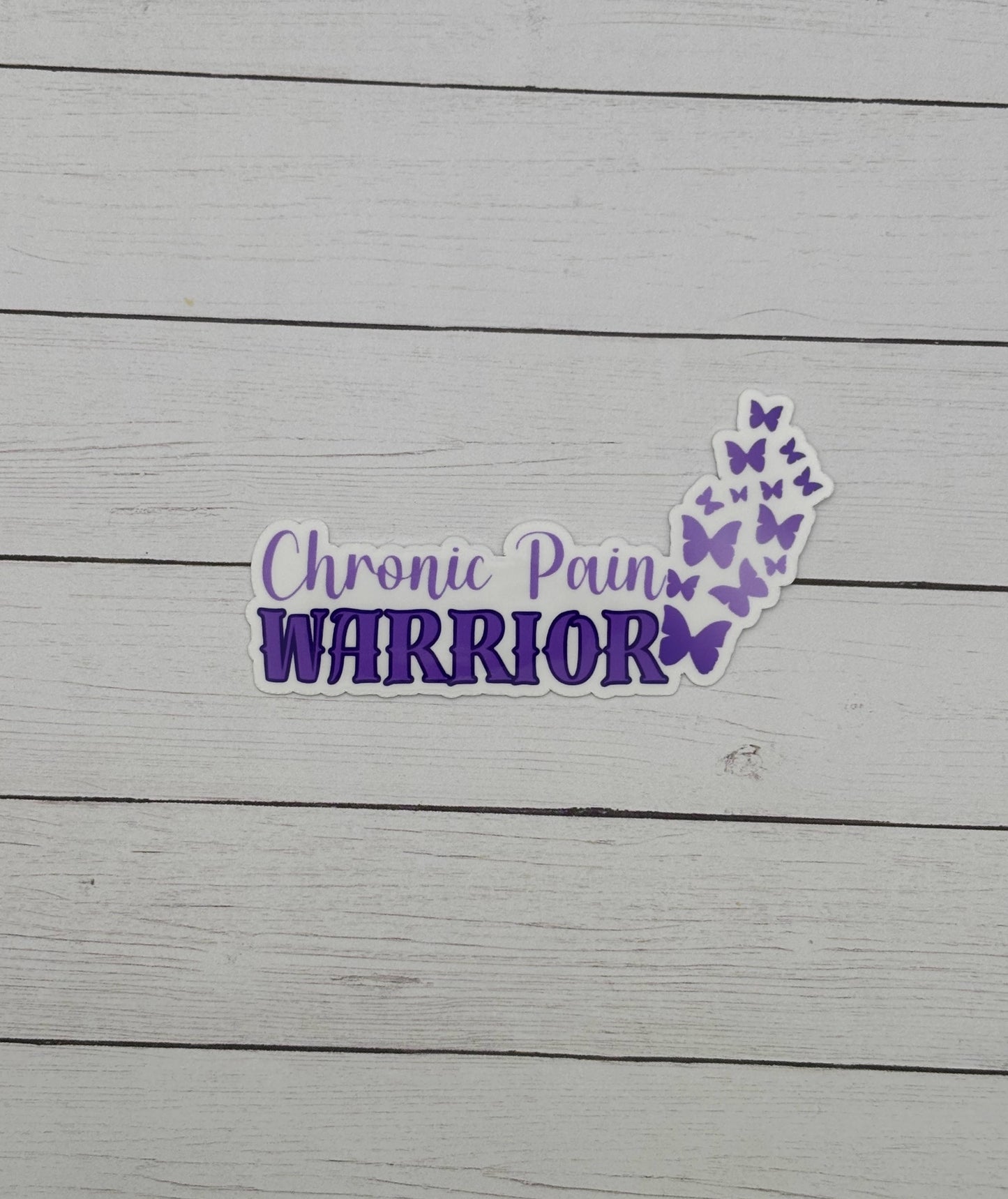 Chronic Pain Warrior Butterflies Sticker