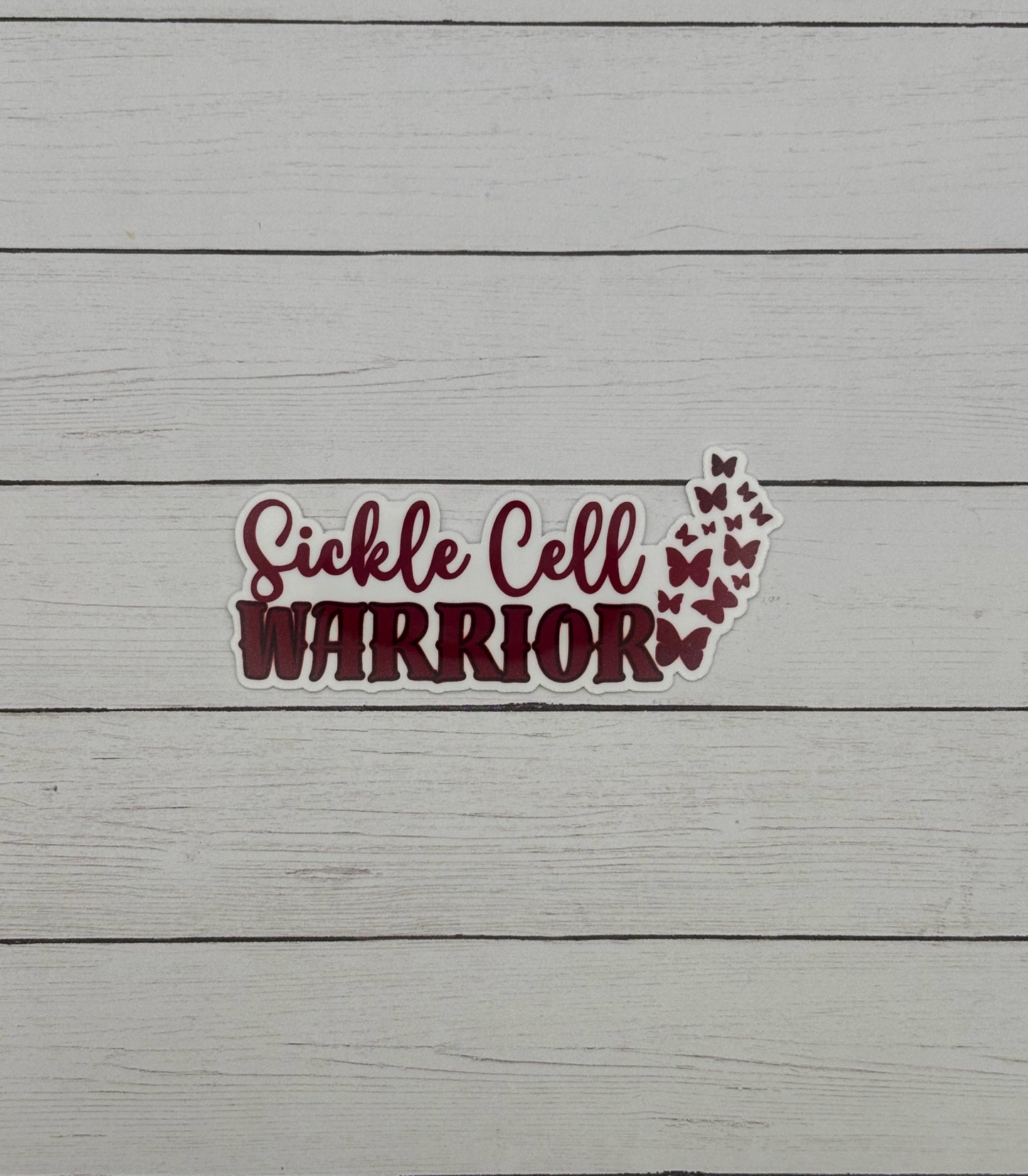 Sickle Cell Warrior Butterflies Sticker