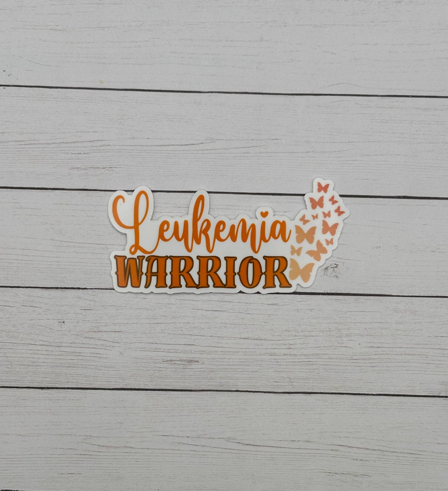Leukemia Warrior Butterflies Sticker