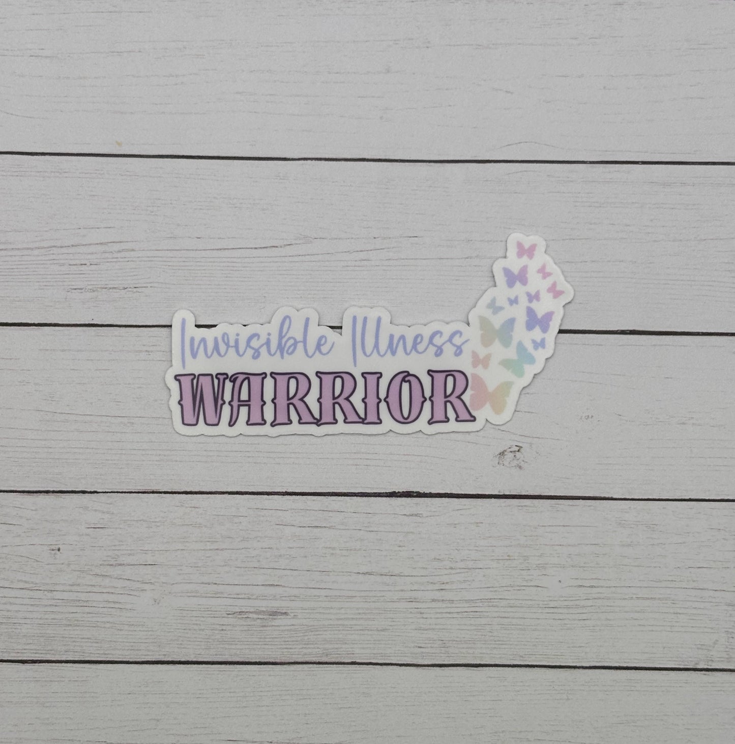 Invisible Illness Warrior Butterflies Sticker