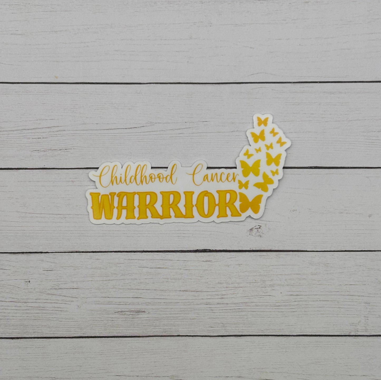 Childhood Cancer Warrior Butterflies Sticker