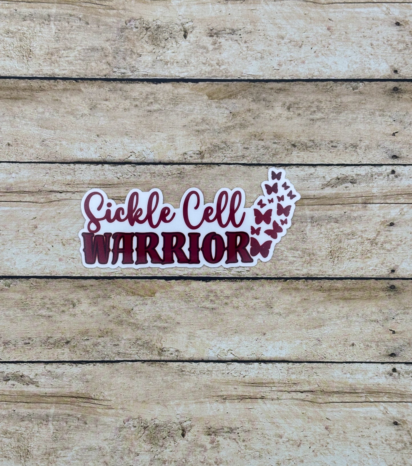 Sickle Cell Warrior Butterflies Sticker