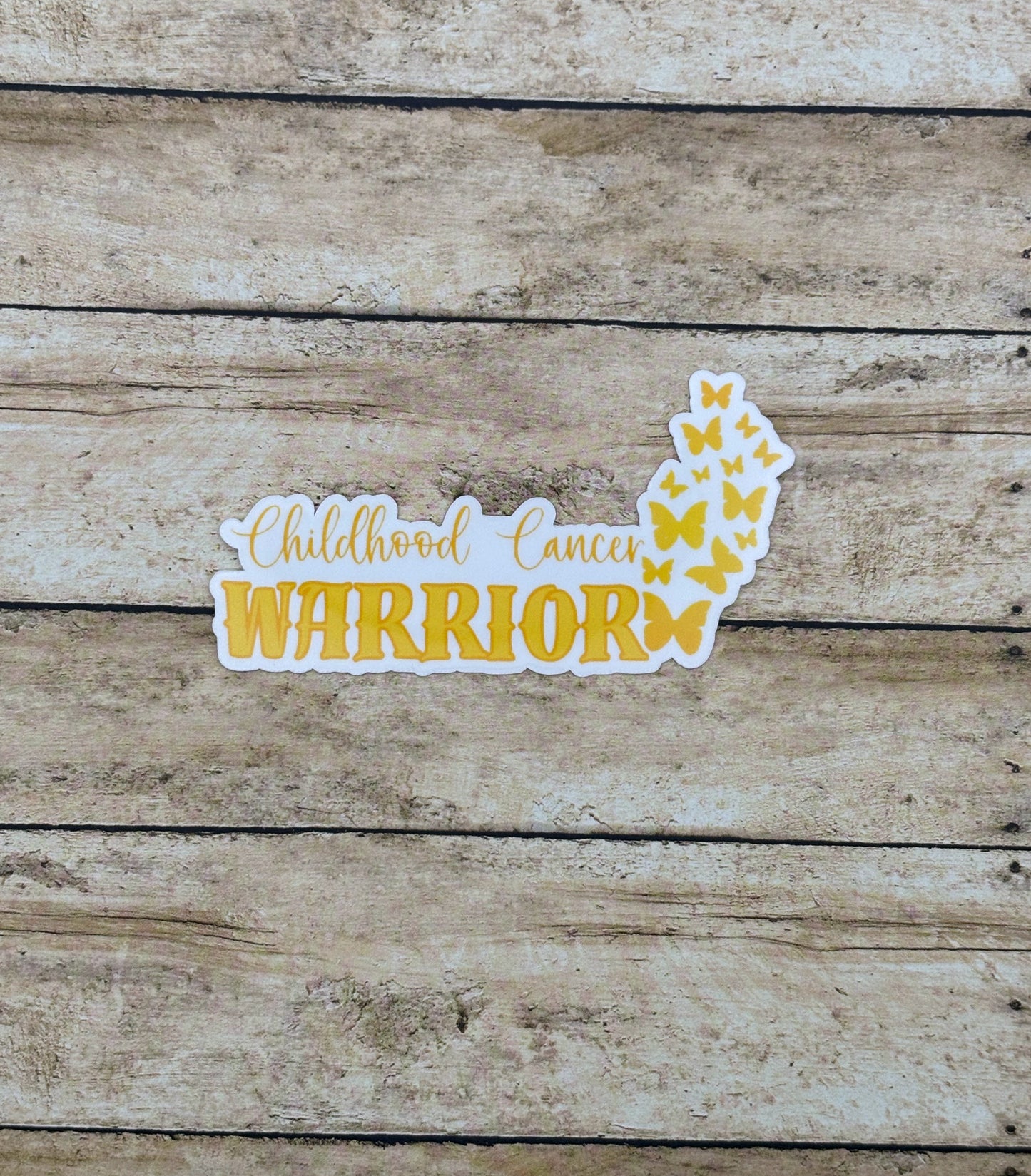 Childhood Cancer Warrior Butterflies Sticker