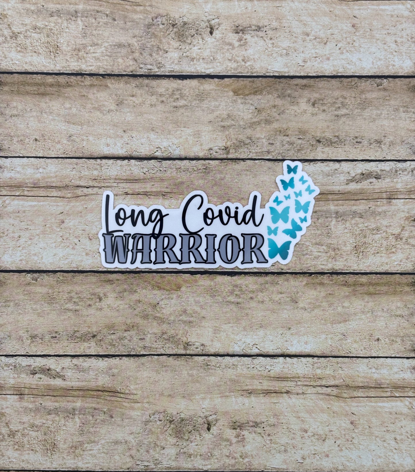 Long Covid Warrior Butterflies Sticker