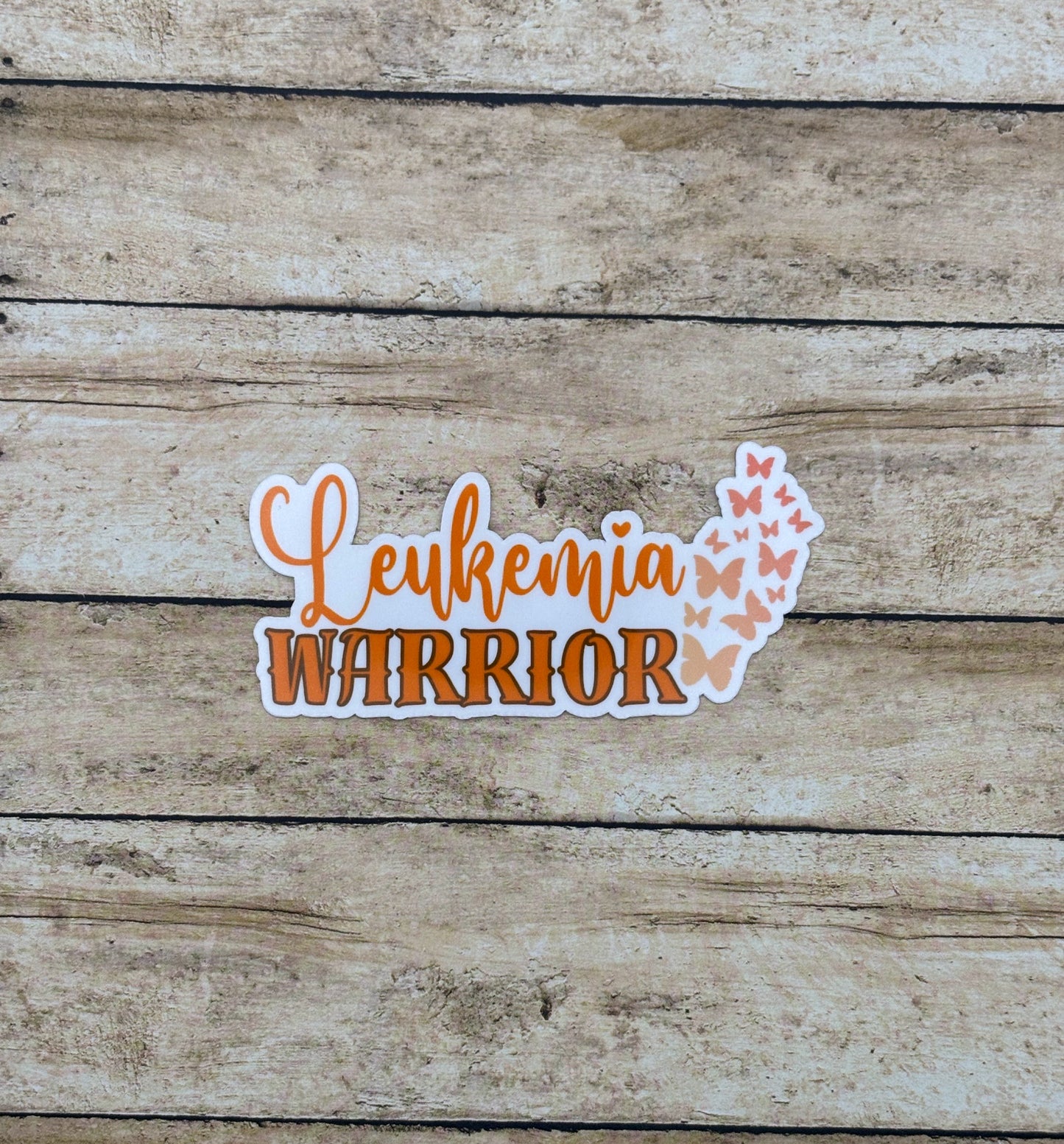 Leukemia Warrior Butterflies Sticker