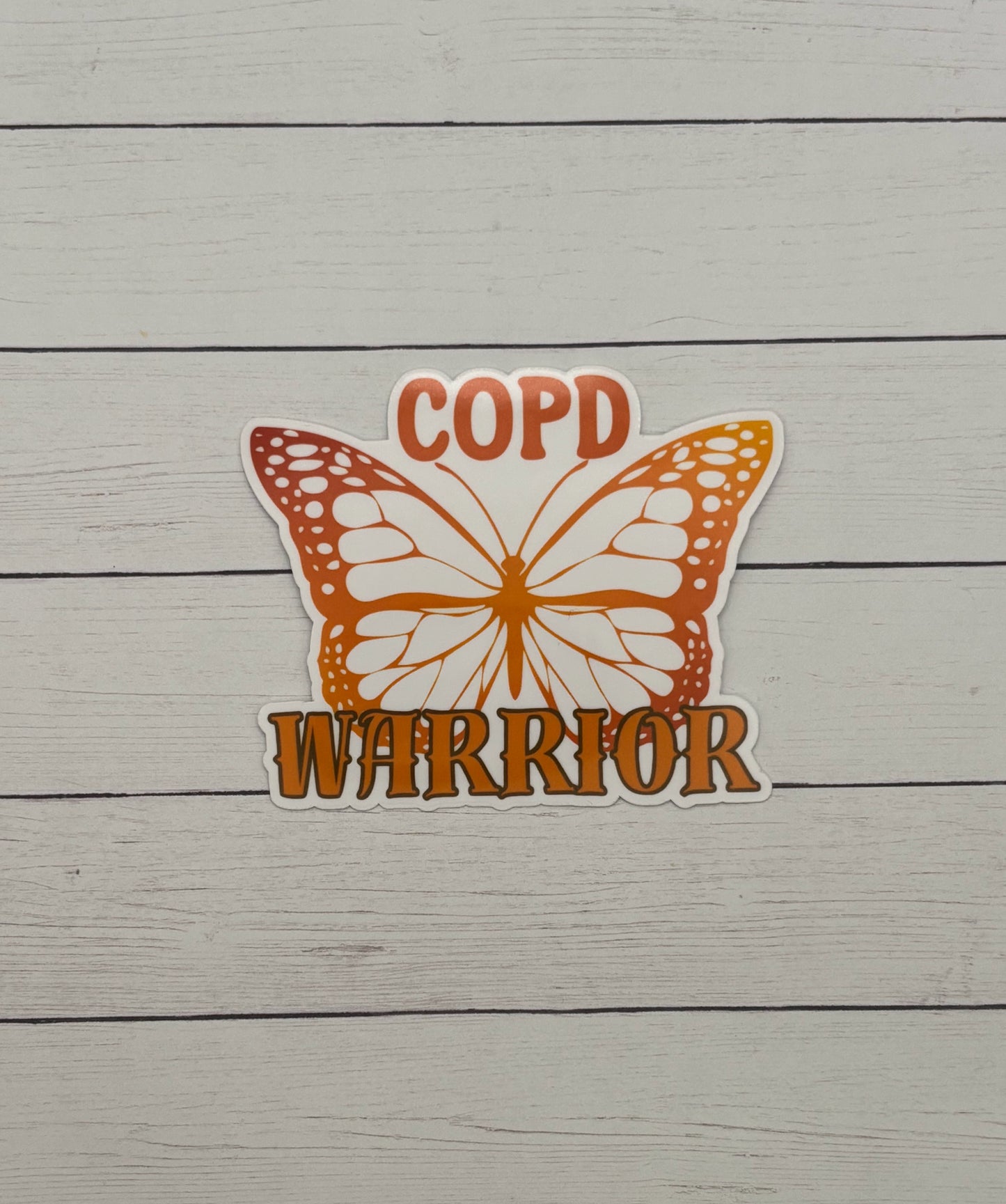 COPD Warrior Butterfly Sticker