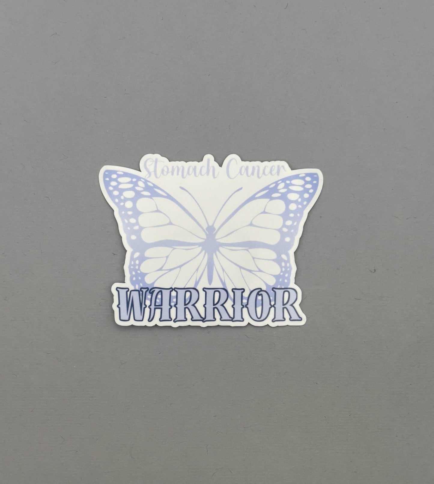 Stomach Cancer Warrior Butterfly Sticker