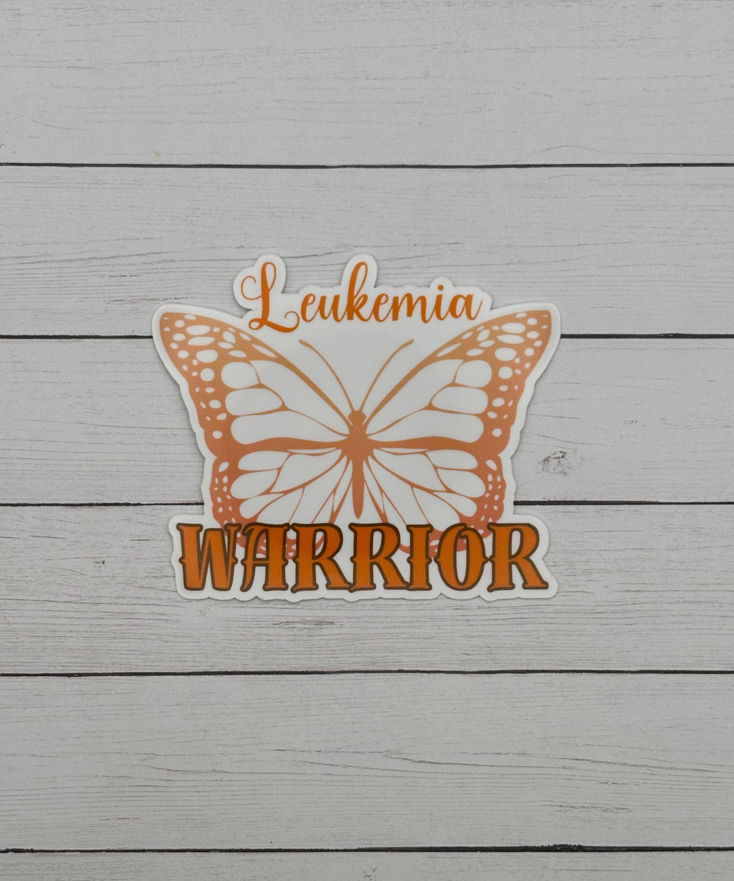 Leukemia Warrior Butterfly Sticker