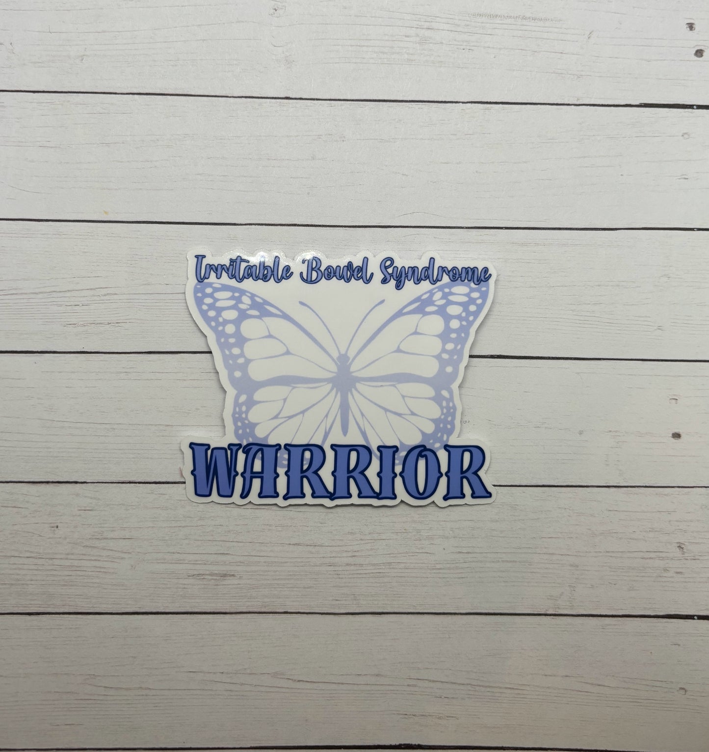 Irritable Bowel Syndrome Warrior Butterfly Sticker