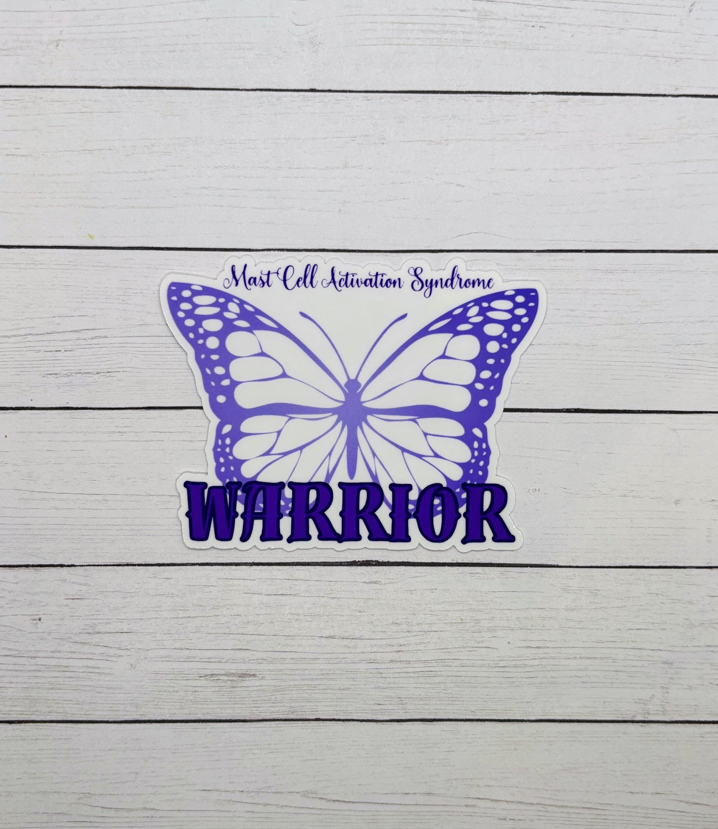 Mast Cell Activation Syndrome Warrior Butterfly Sticker or Magnet