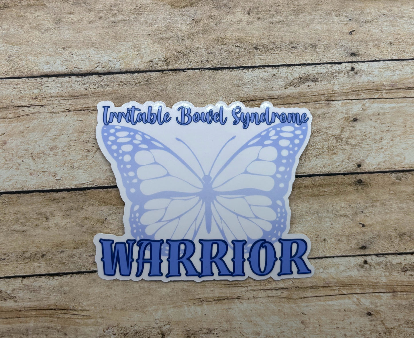 Irritable Bowel Syndrome Warrior Butterfly Sticker