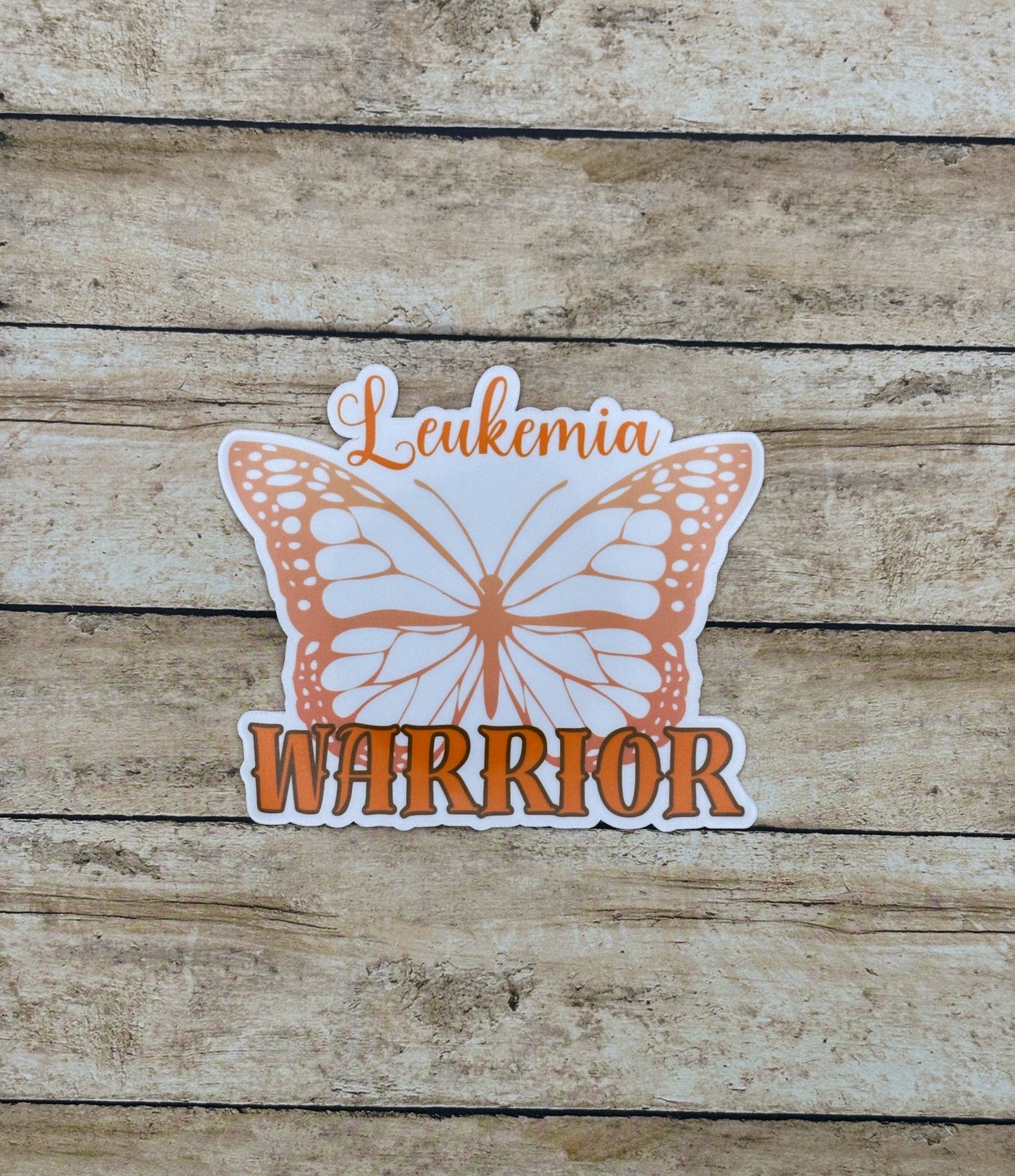 Leukemia Warrior Butterfly Sticker