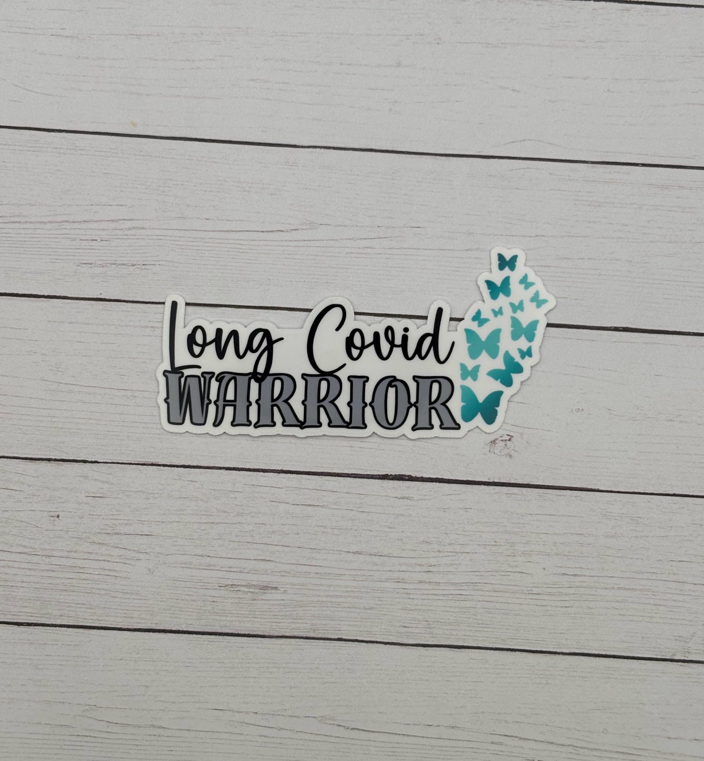 Long Covid Warrior Butterflies Sticker
