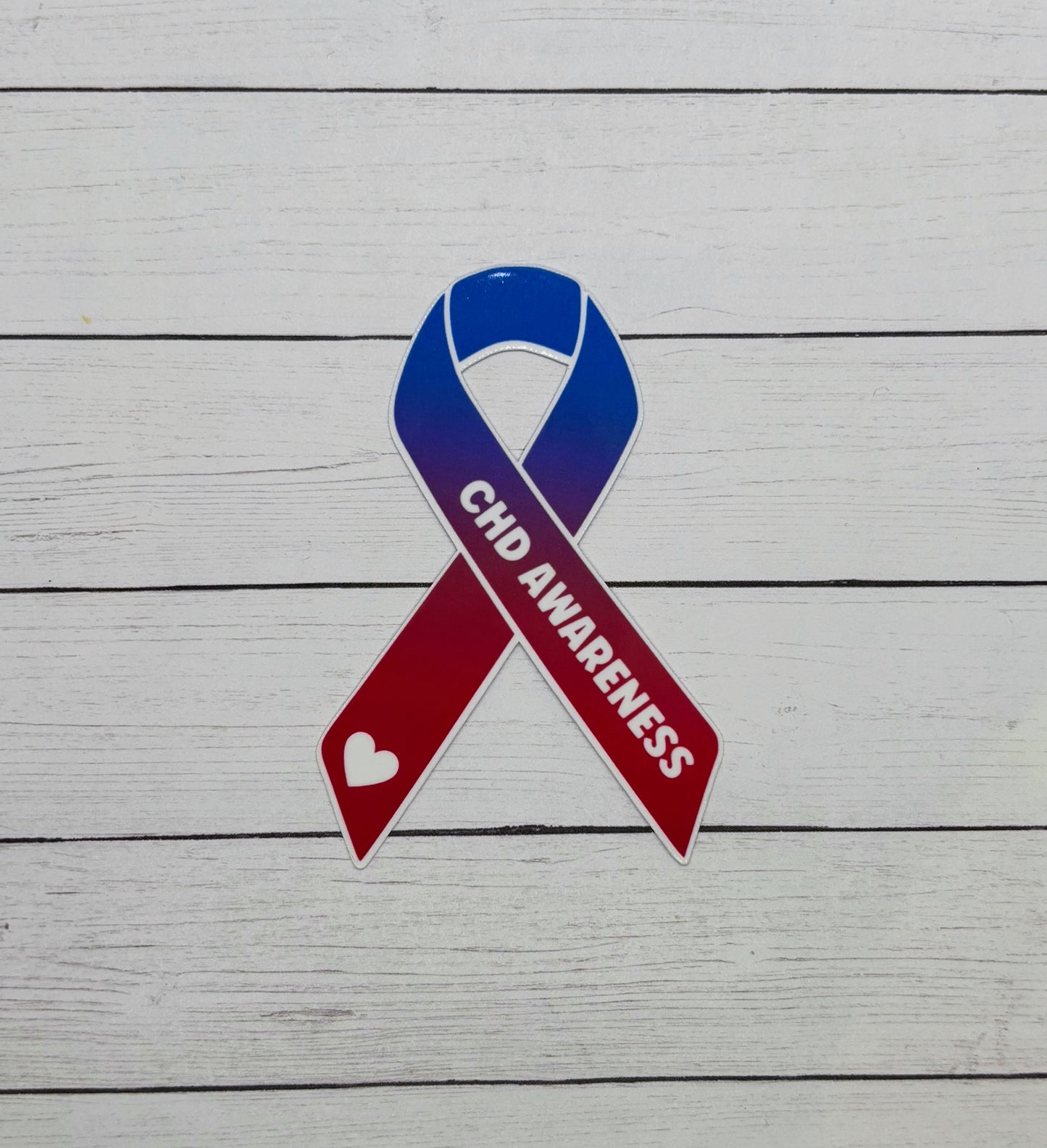 CHD Awareness Ribbon Sticker or Magnet