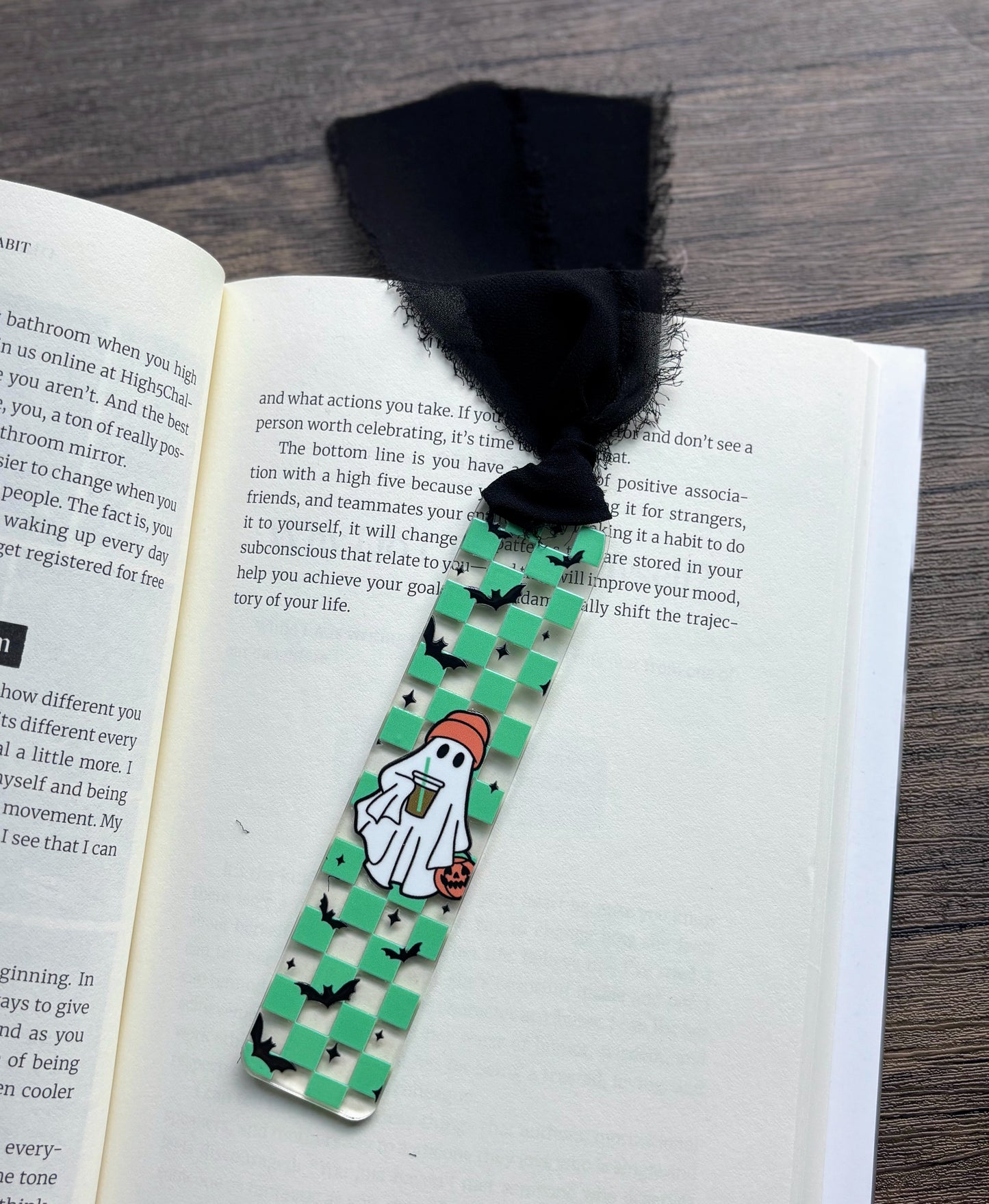 Hipster Ghost Bookmark