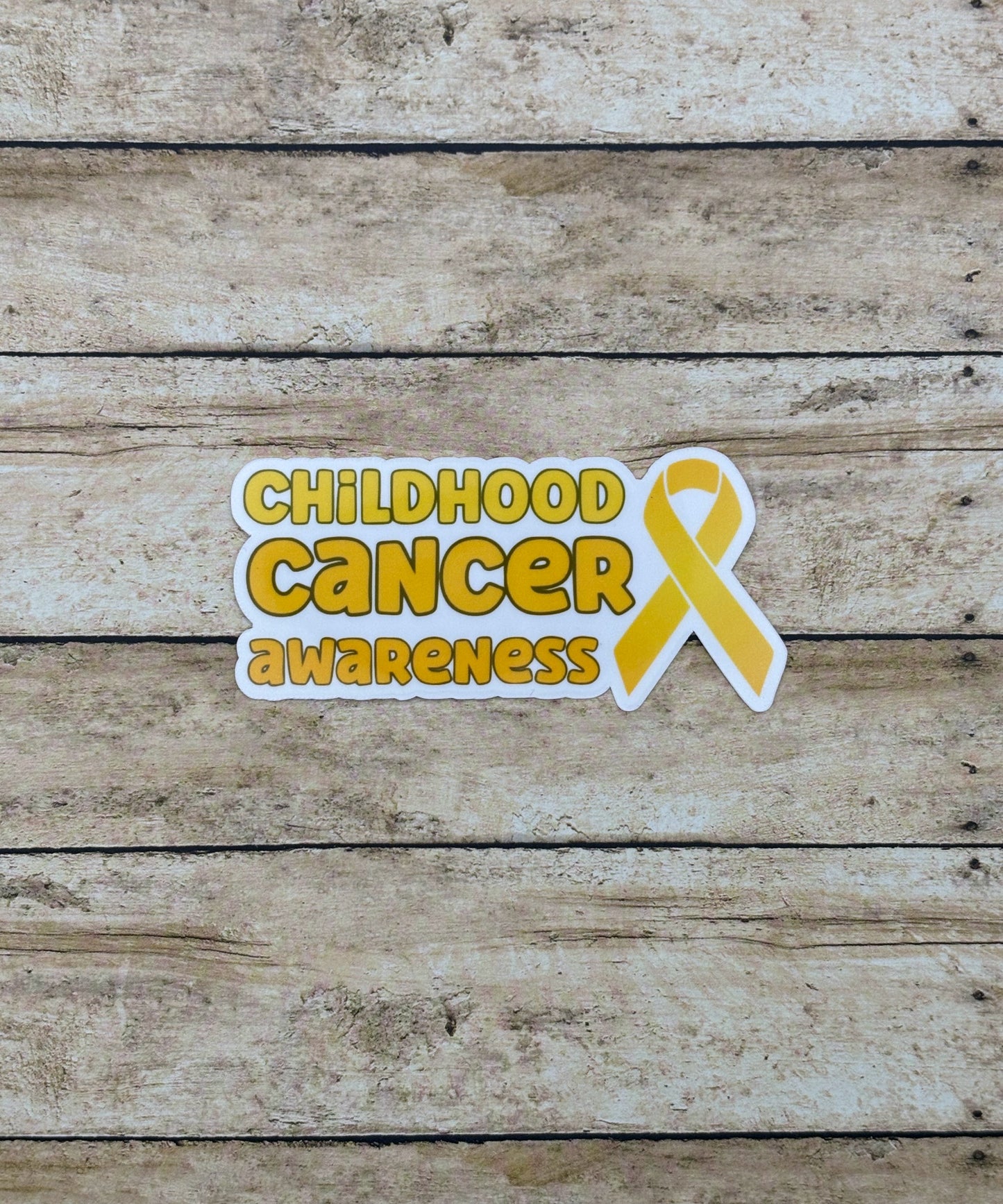 Childhood Cancer Awareness with Ribbon Sticker