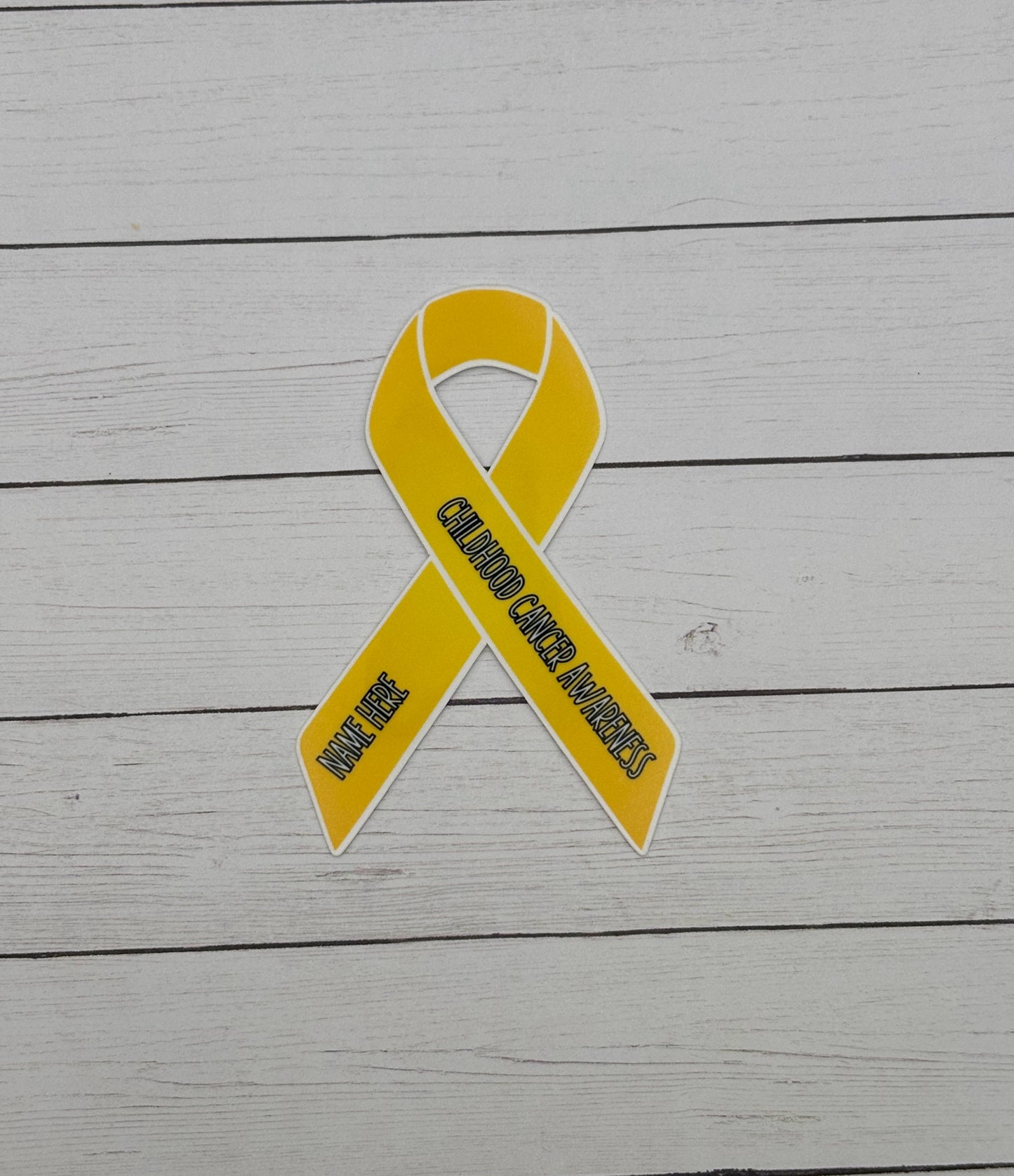 Pediatric Cancer Awareness Custom Ribbon Sticker