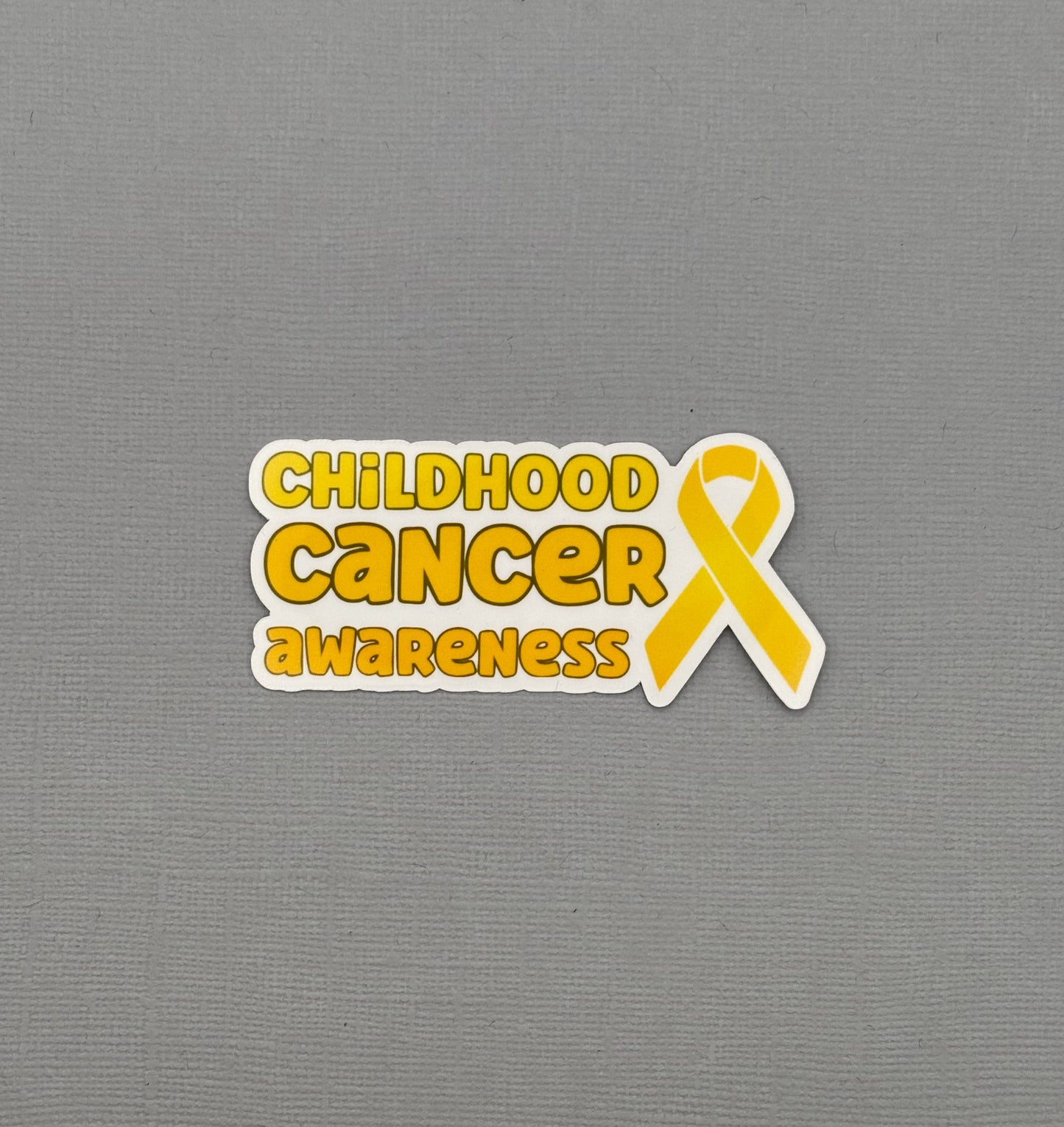 Childhood Cancer Awareness with Ribbon Sticker
