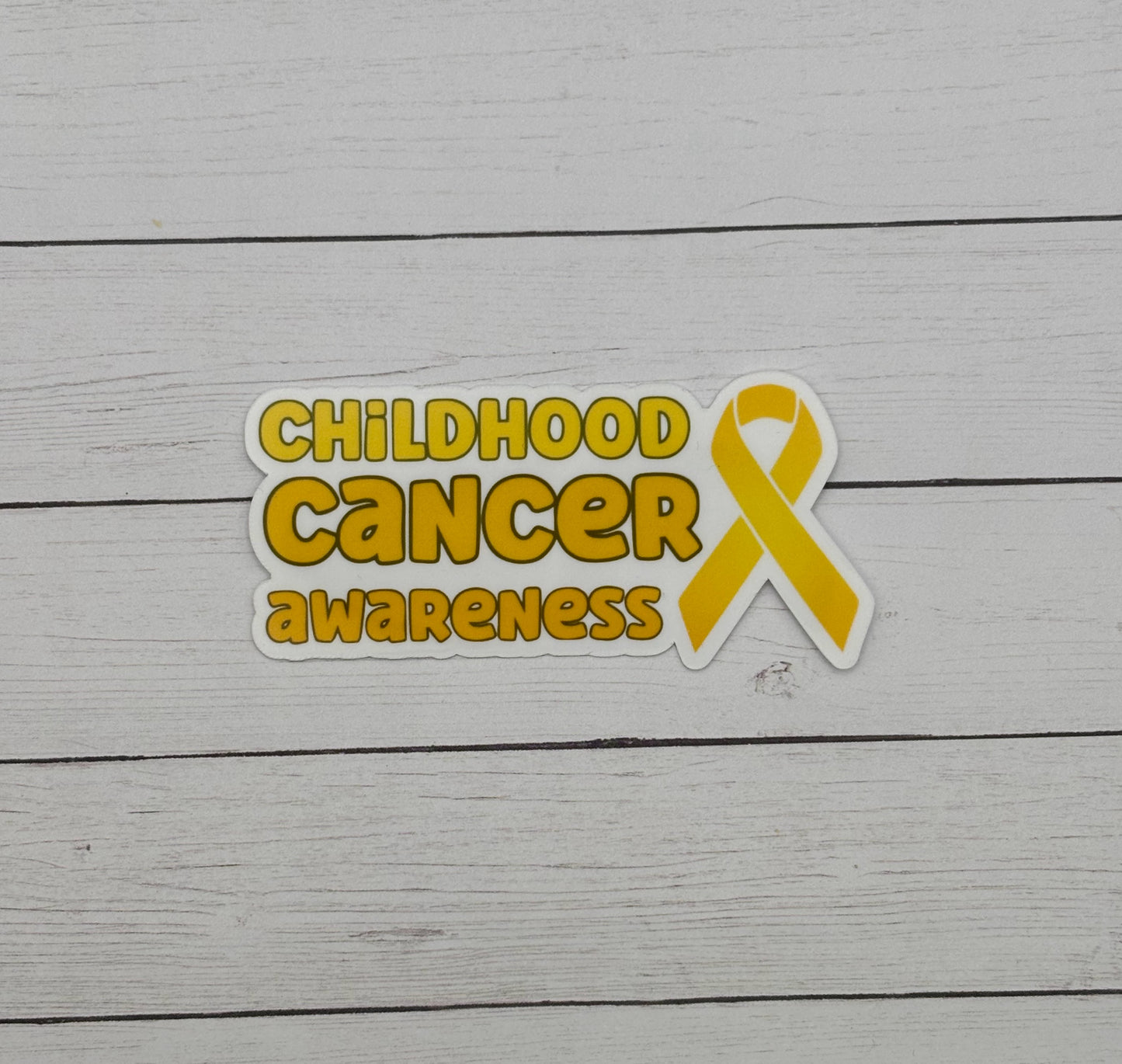 Childhood Cancer Awareness with Ribbon Sticker