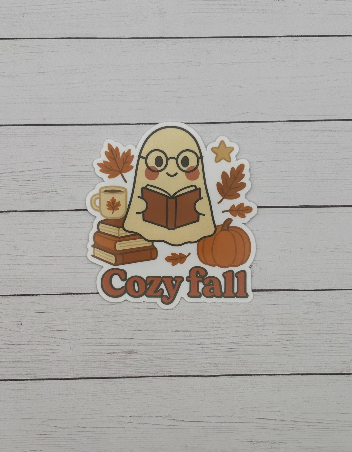 Cozy Fall Ghost Sticker