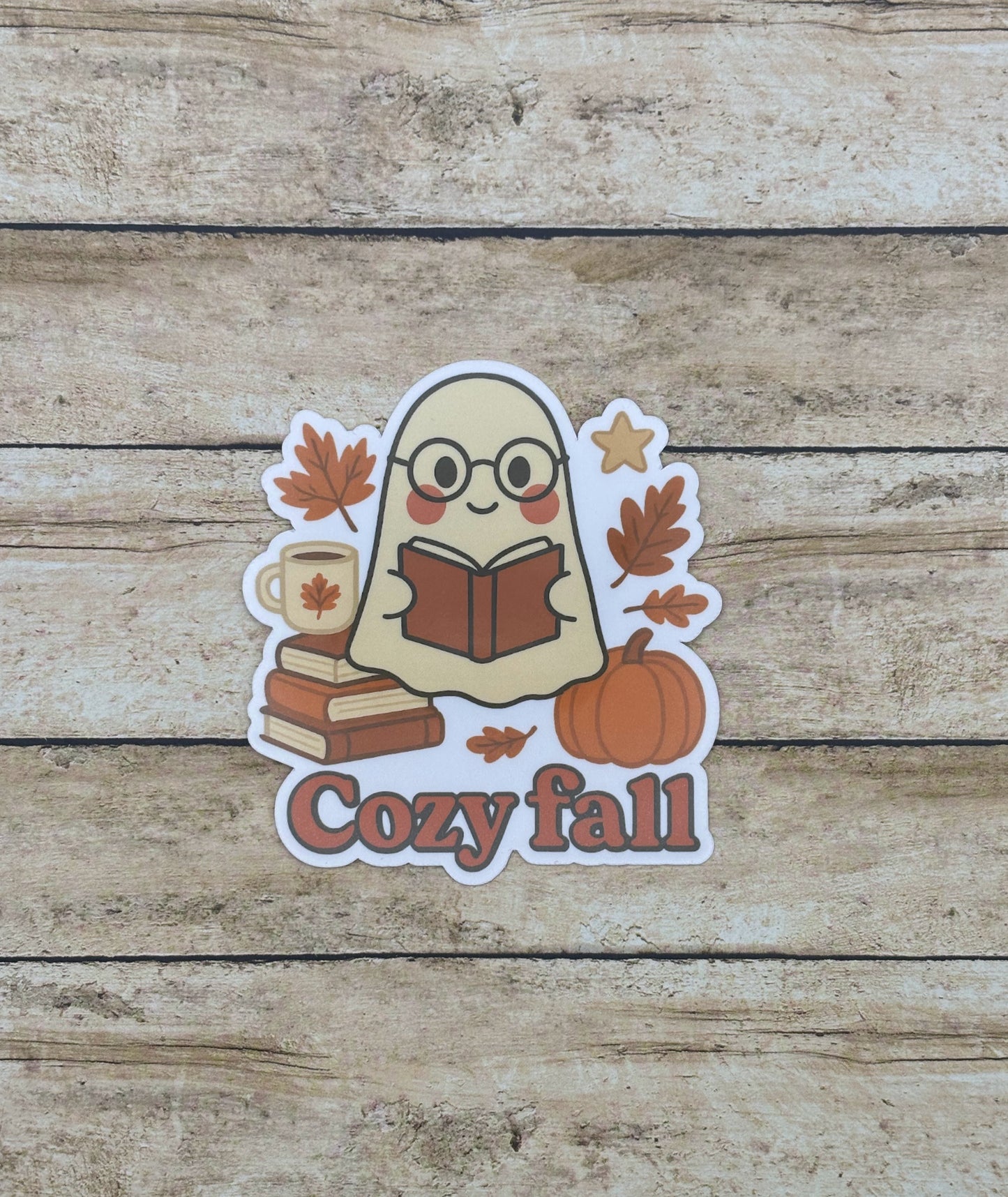Cozy Fall Ghost Sticker