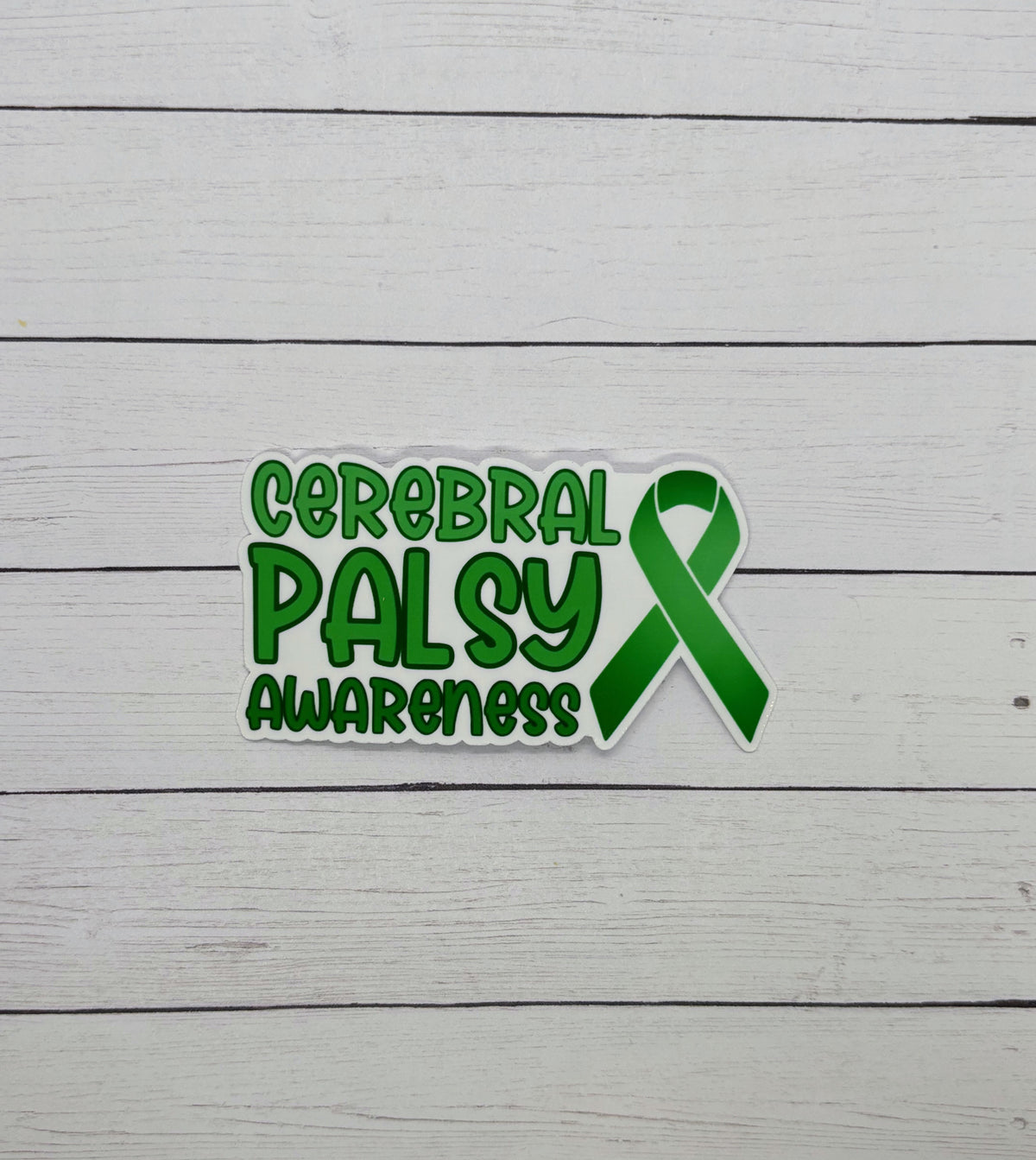 Cerebral Palsy Awareness with Ribbon Sticker