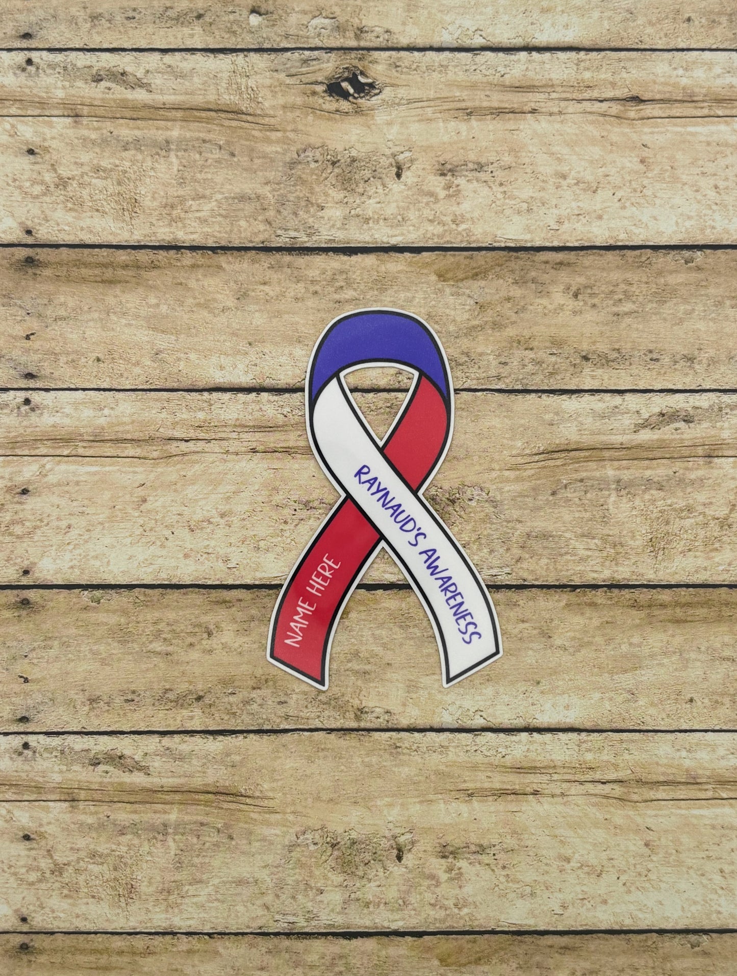 Raynaud's Awareness Custom Ribbon Sticker