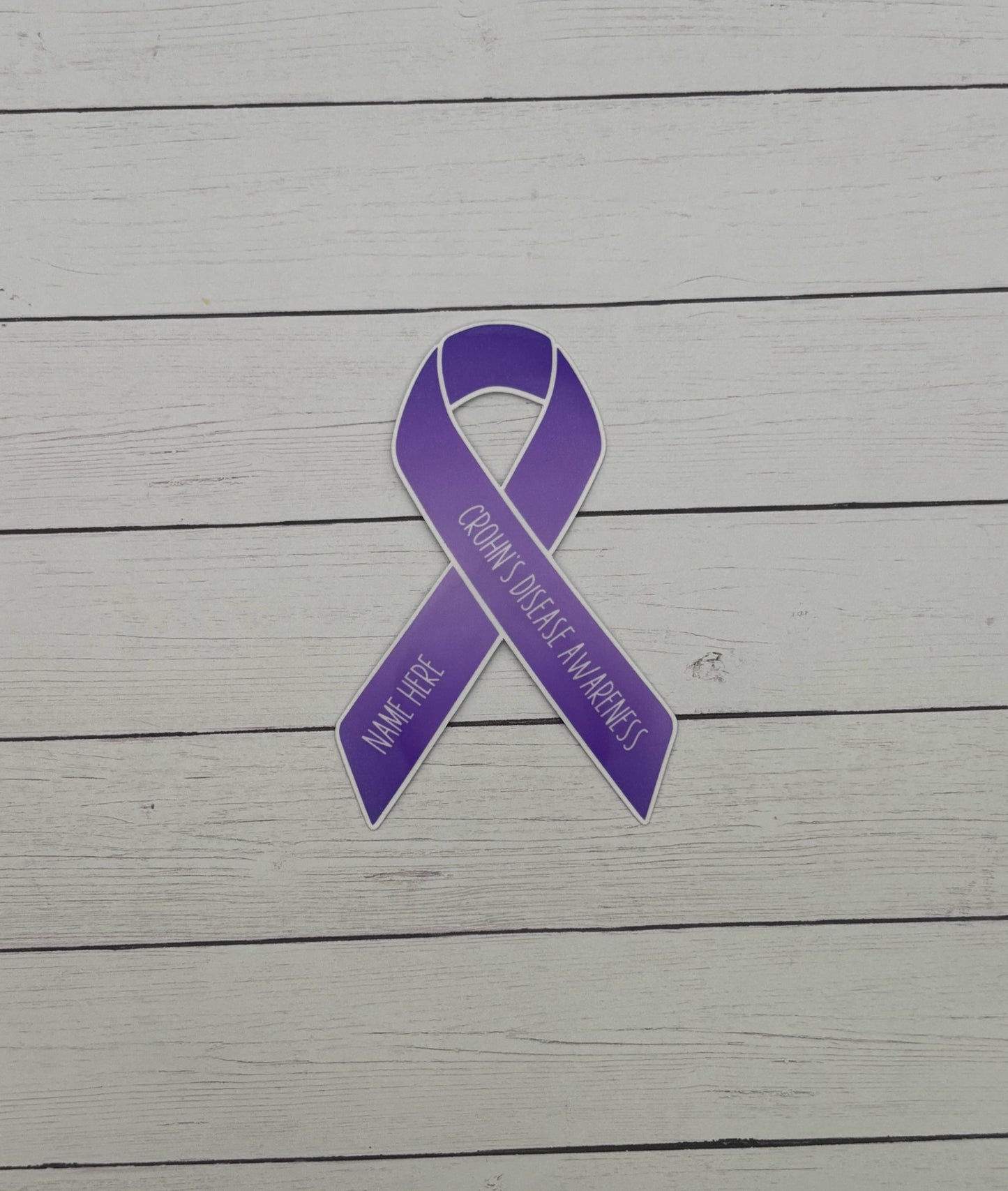 Crohn's Disease Awareness Custom Ribbon Sticker