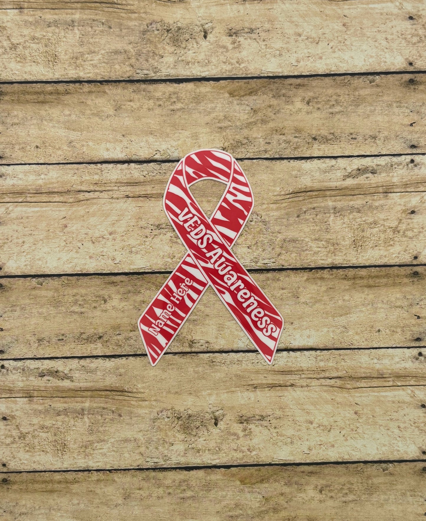 vEDS Awareness Custom Ribbon Sticker