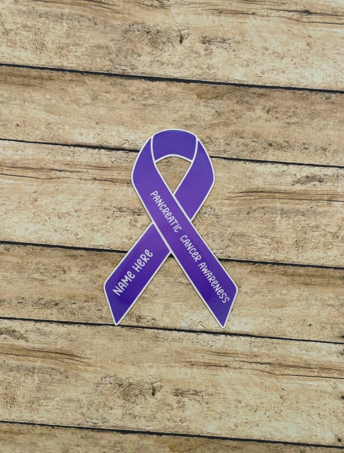 Pancreatic Cancer Awareness Custom Ribbon Sticker