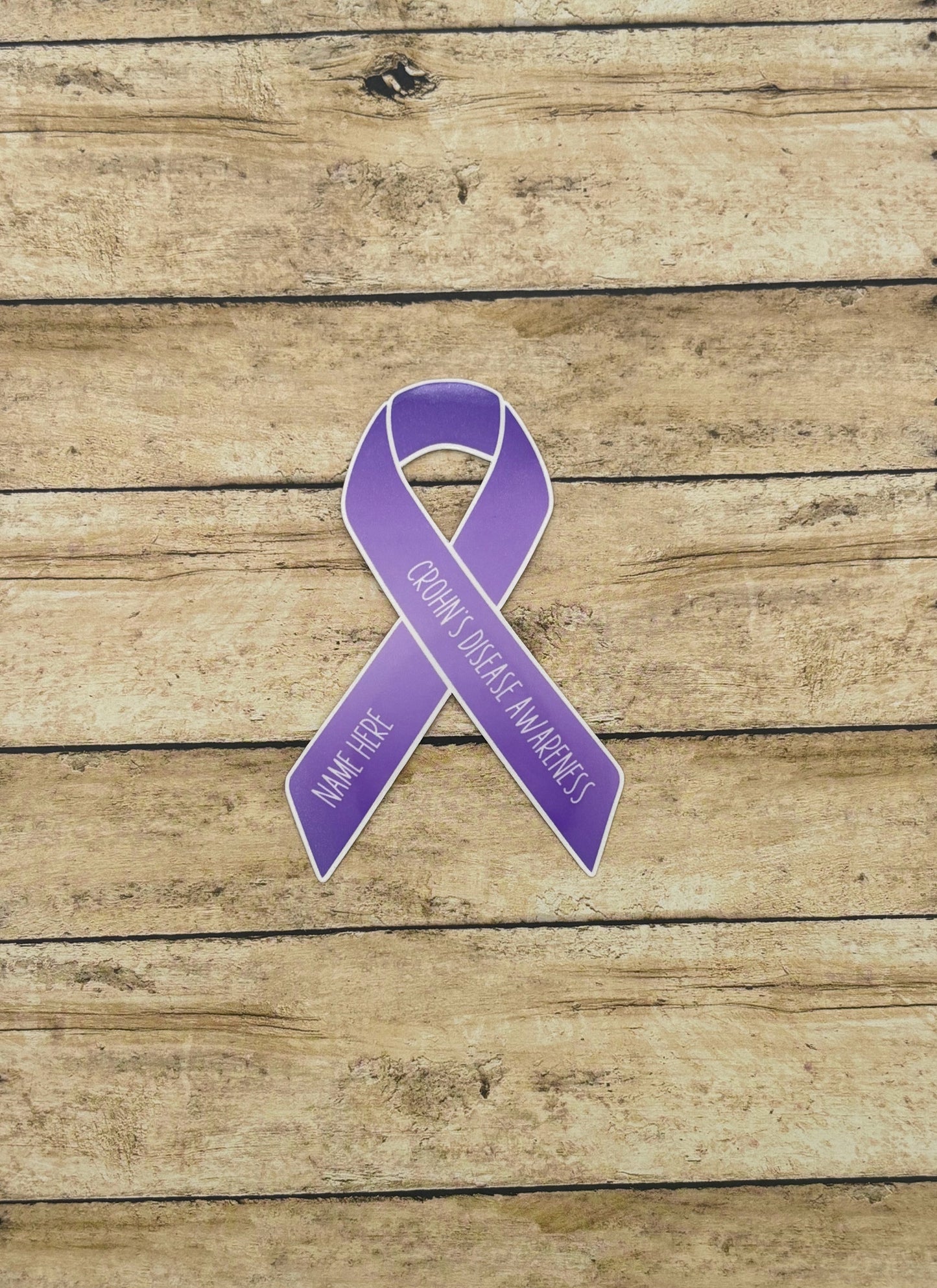 Crohn's Disease Awareness Custom Ribbon Sticker