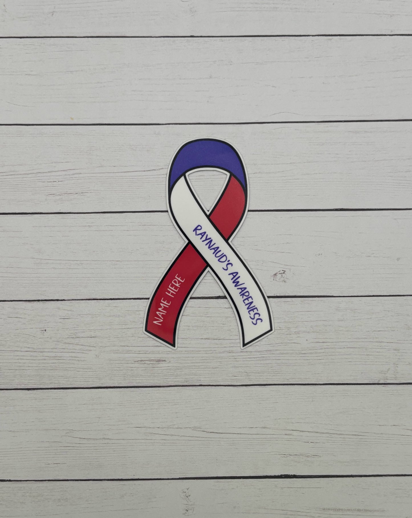 Raynaud's Awareness Custom Ribbon Sticker