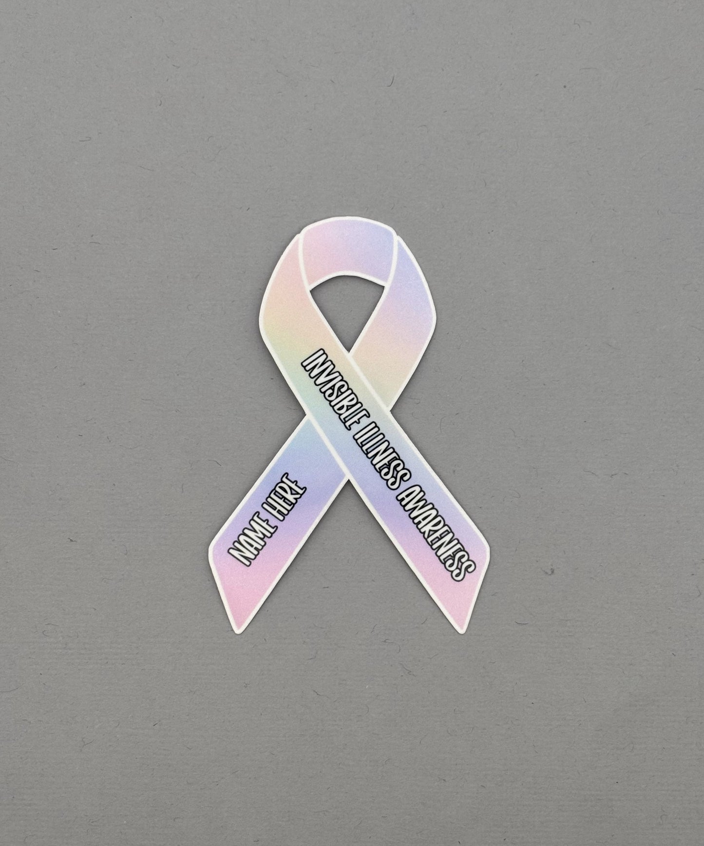 Invisible Illness Awareness Custom Ribbon Sticker