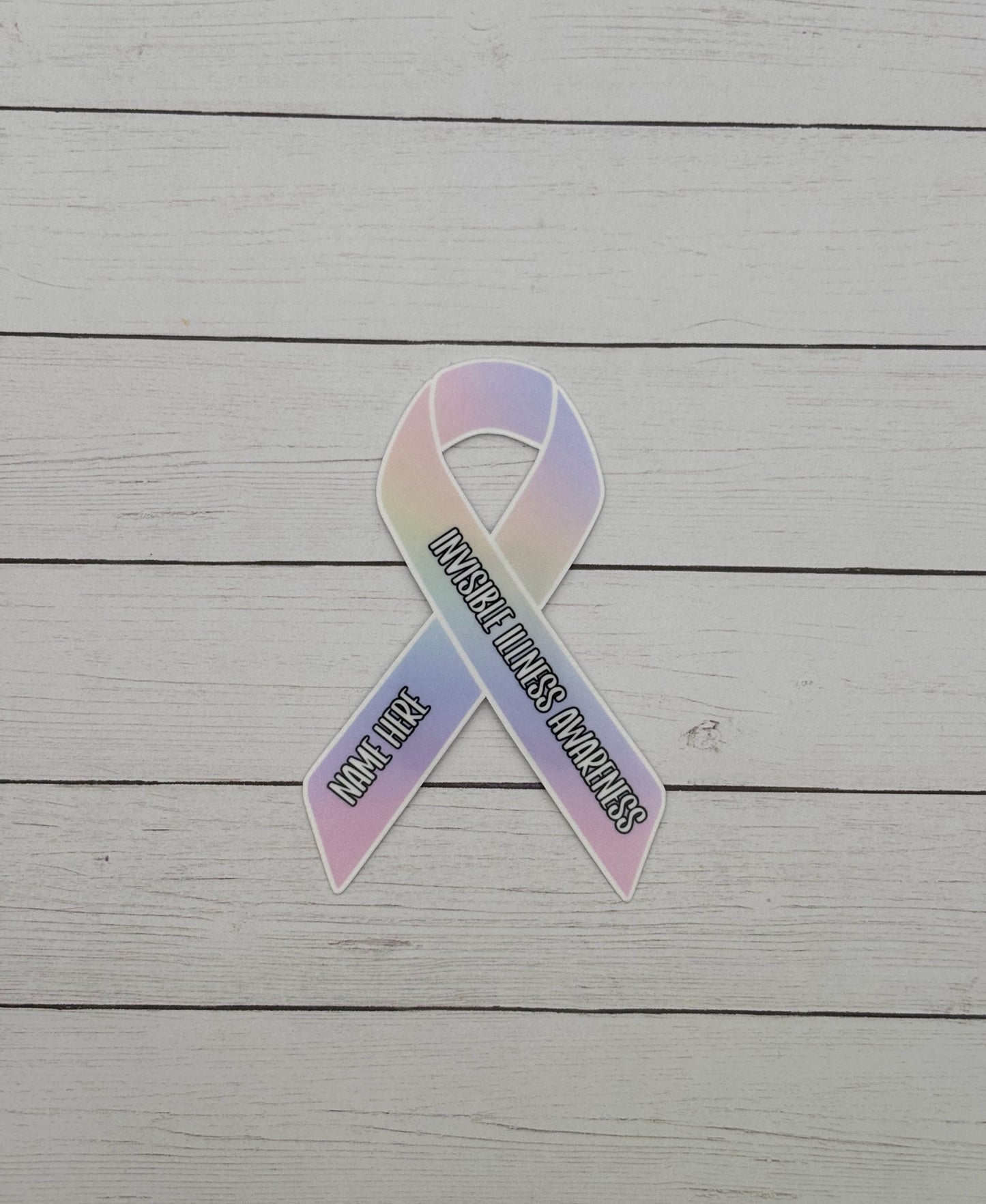 Invisible Illness Awareness Custom Ribbon Sticker
