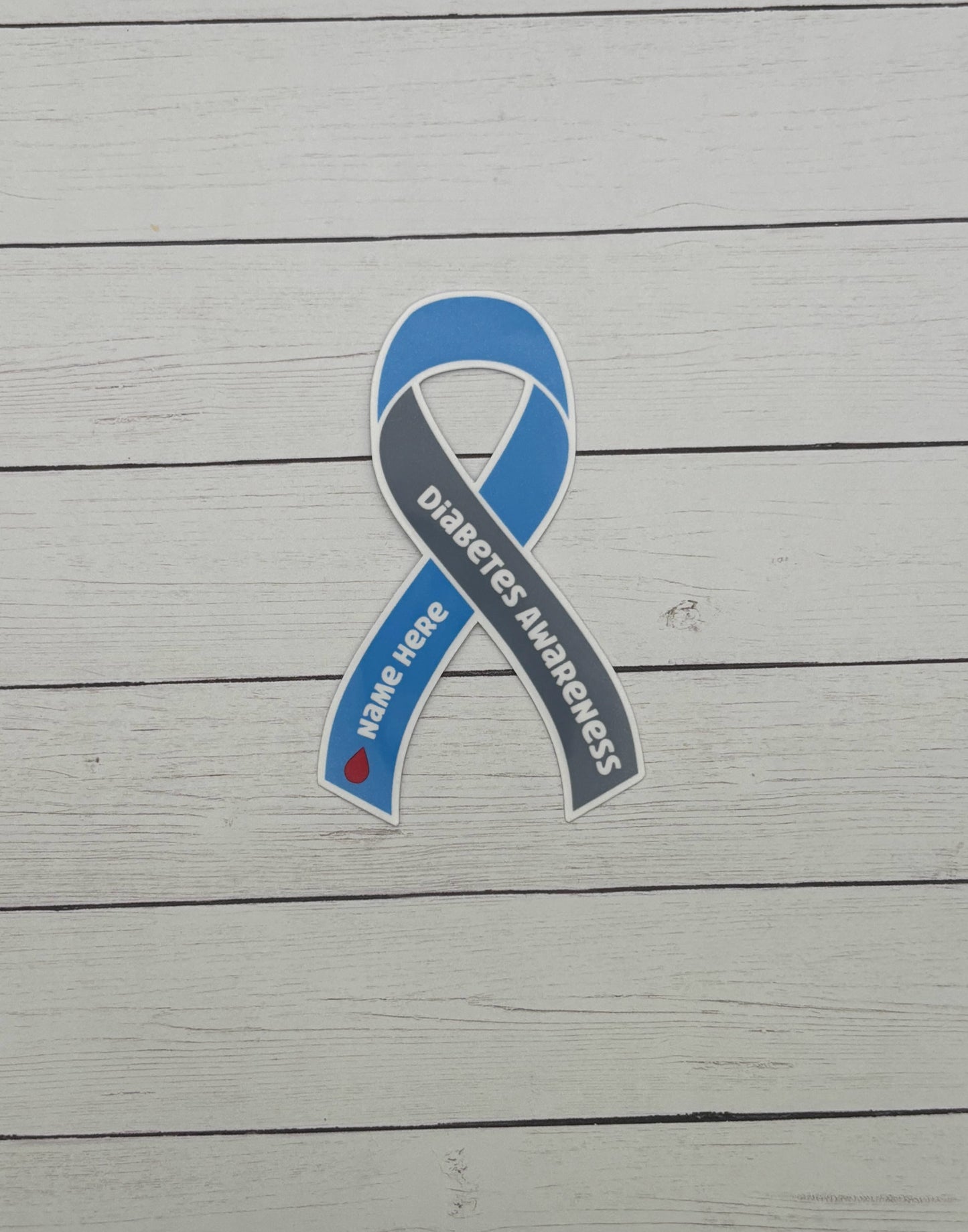 Diabetes Awareness Custom Ribbon Sticker