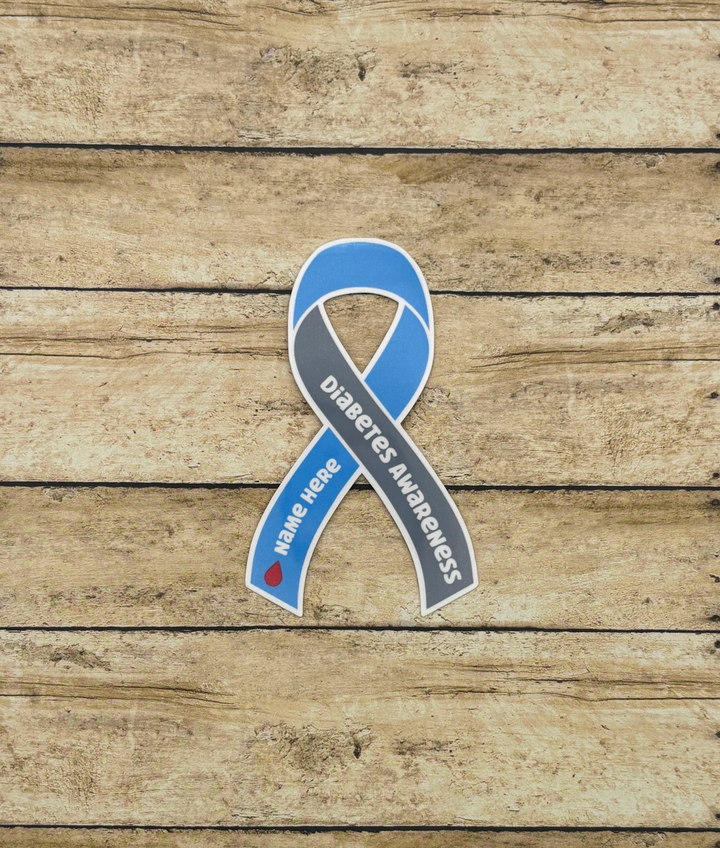 Diabetes Awareness Custom Ribbon Sticker