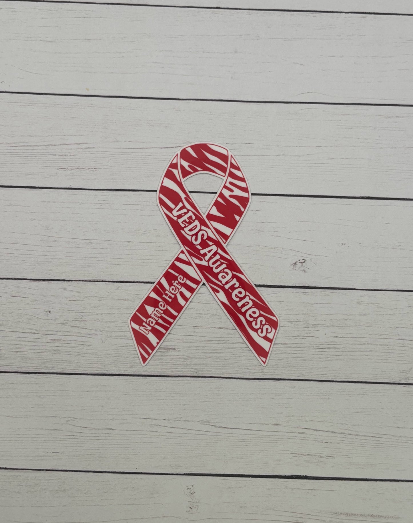 vEDS Awareness Custom Ribbon Sticker