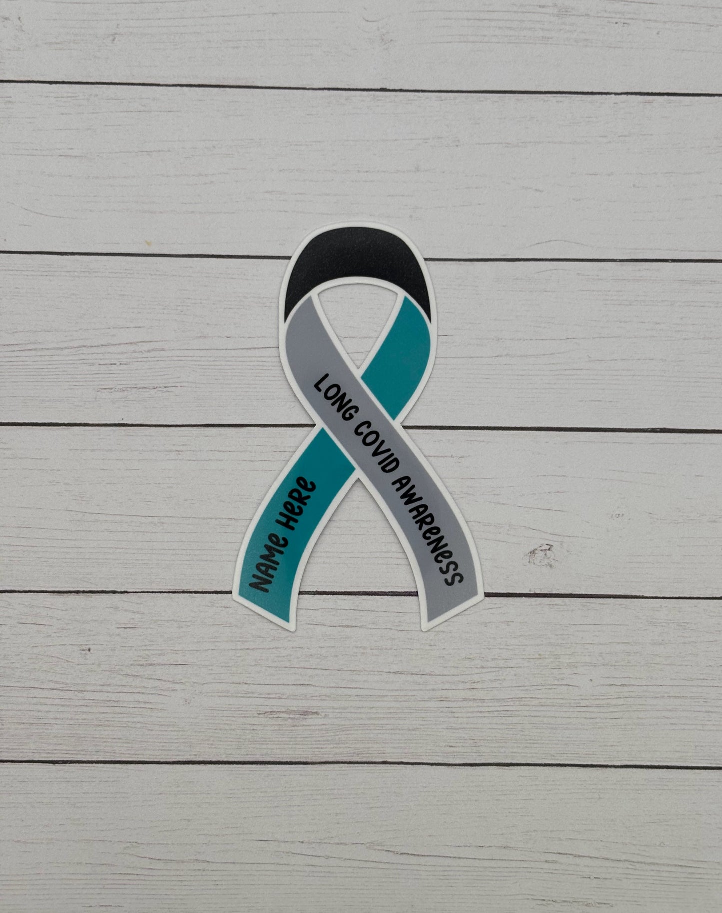 Long Covid Awareness Custom Ribbon Sticker