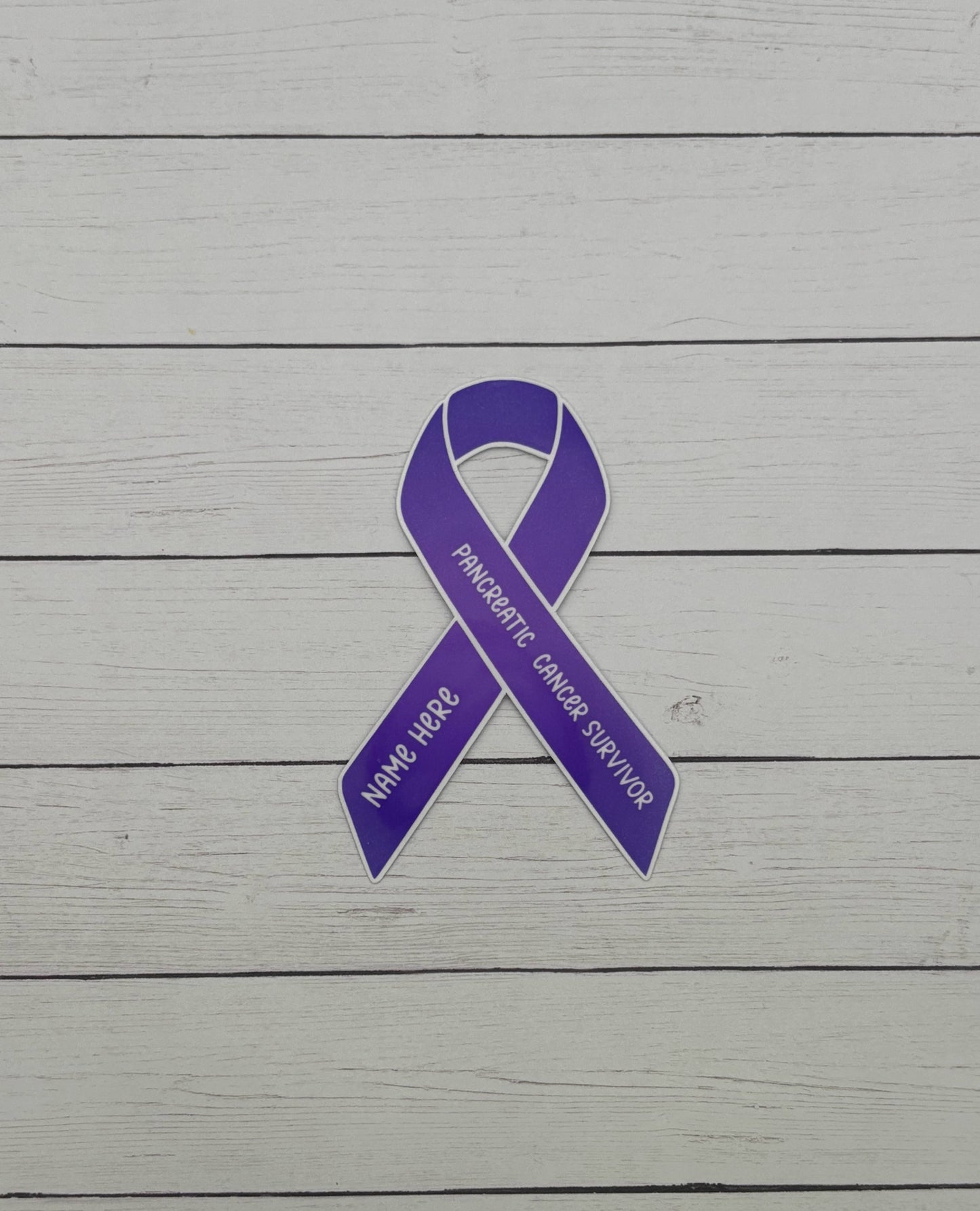 Pancreatic Cancer Survivor Custom Ribbon Sticker